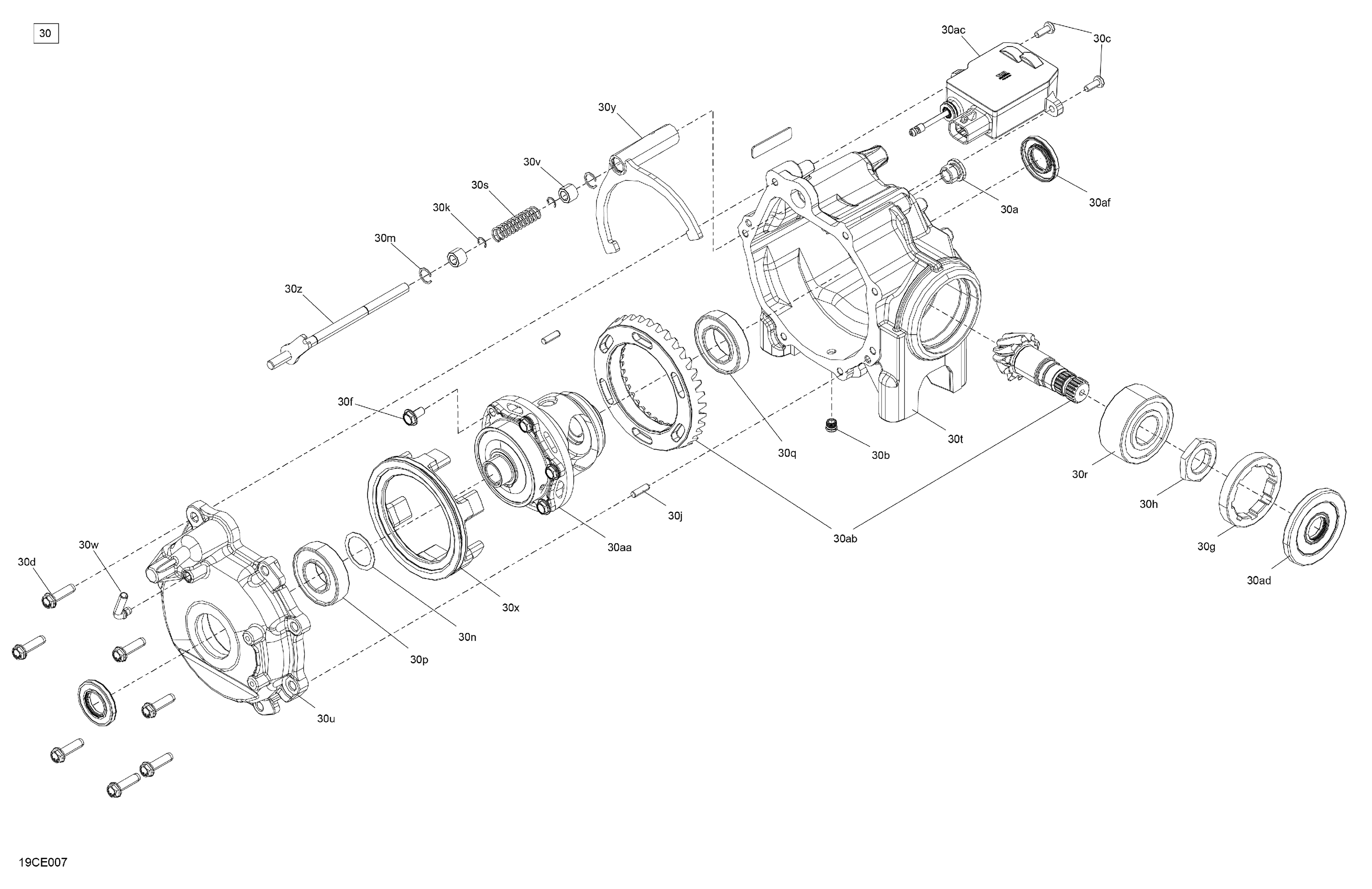 04 ENTRAINEMENT AVANT PIECES DIFFERENTIELLES POUR TRAXTER HD7 BASE VERT ESCADRON 2025