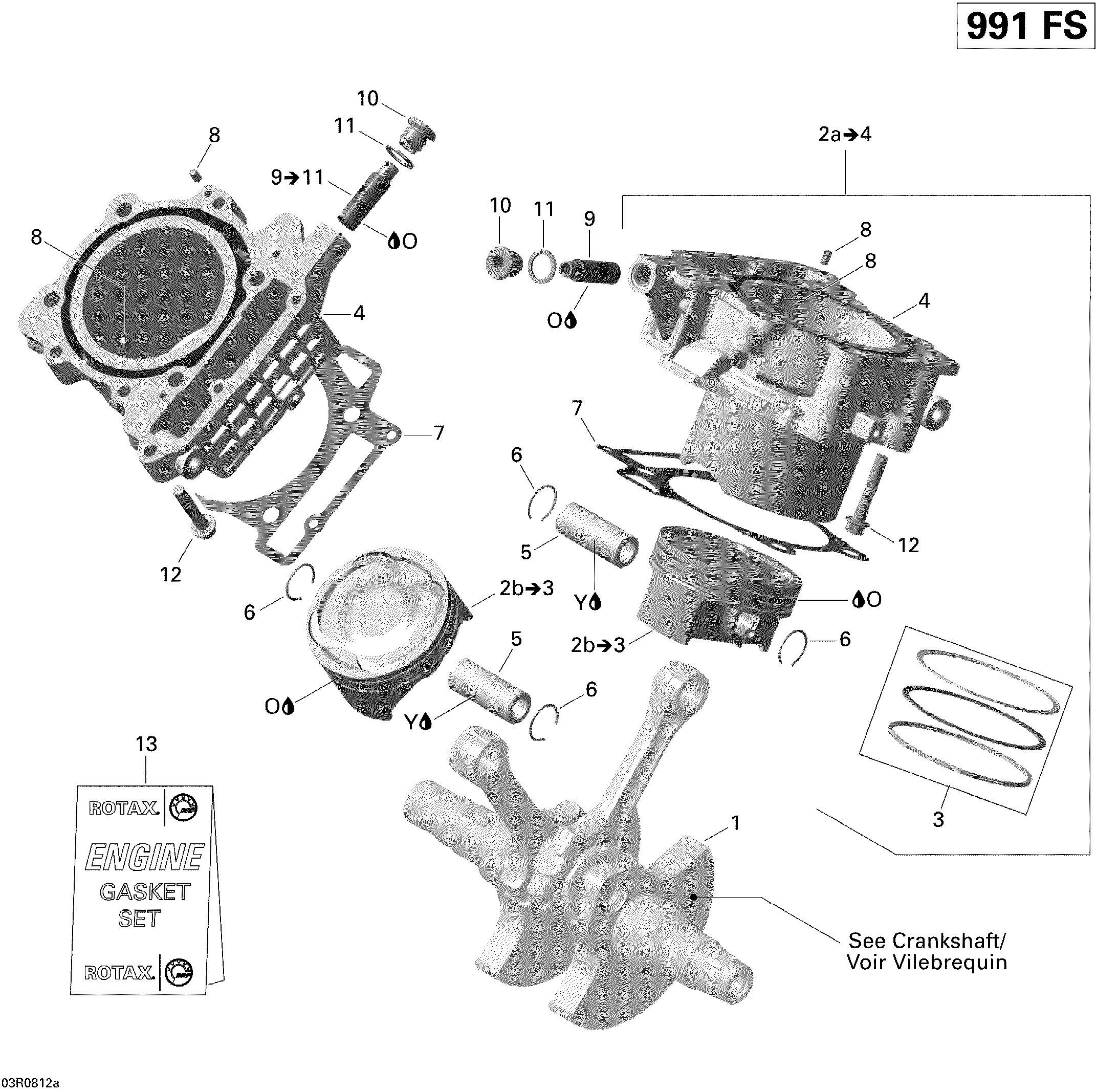 01 CULASSE ET PISTON POUR SPYDER SM5 FULL MOON 2008