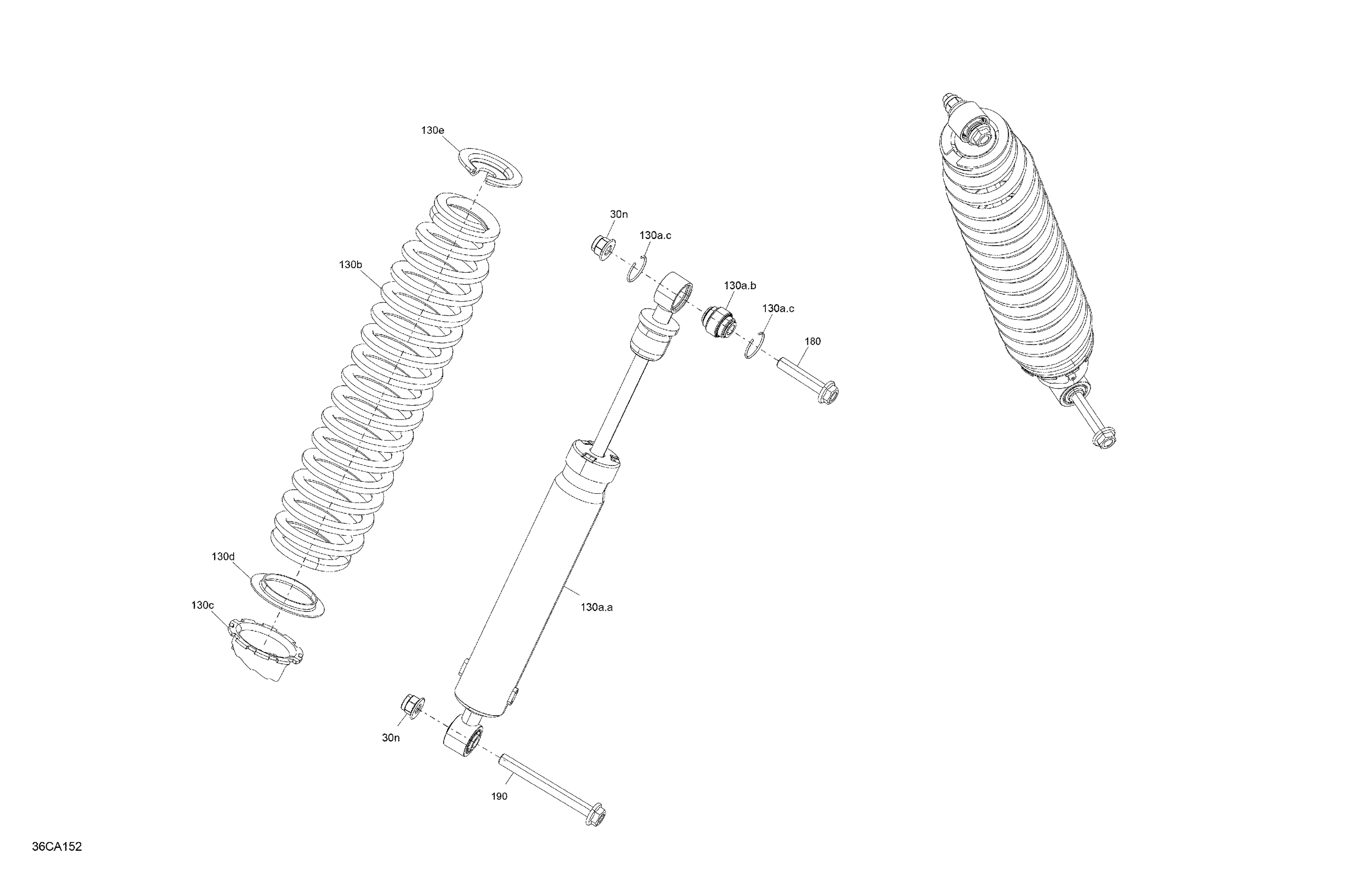 05 SUSPENSION AMORTISSEURS ARRIERE XT POUR COMMANDER MAX 1000R DPS VERT TUNDRA 2021