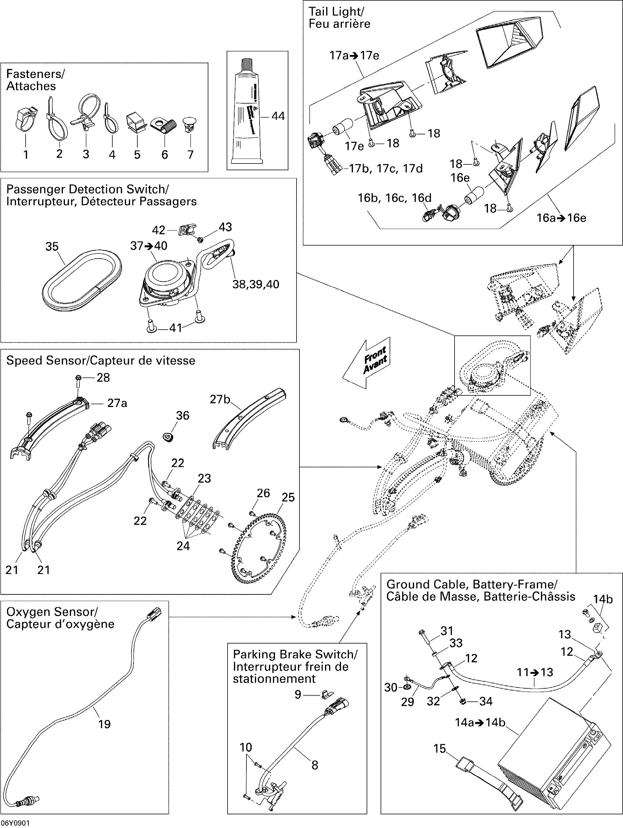 10 ACCESSOIRES ELECTRIQUES ARRIERE POUR SPYDER SE5 FULL MOON 2009