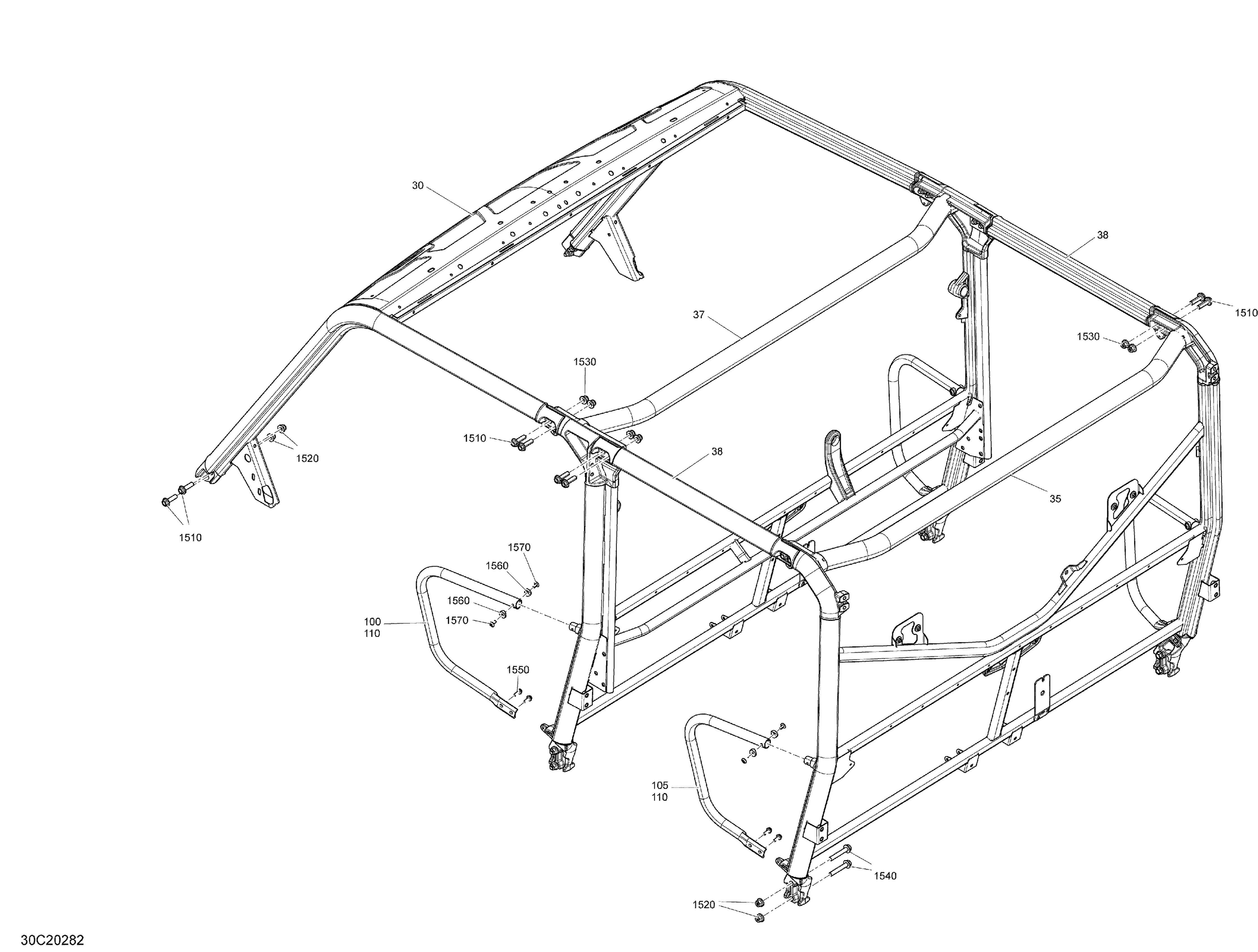 09 CAGE DE SECURITE XT POUR DEFENDER MAX HD10 XT HYPER ARGENT 2020