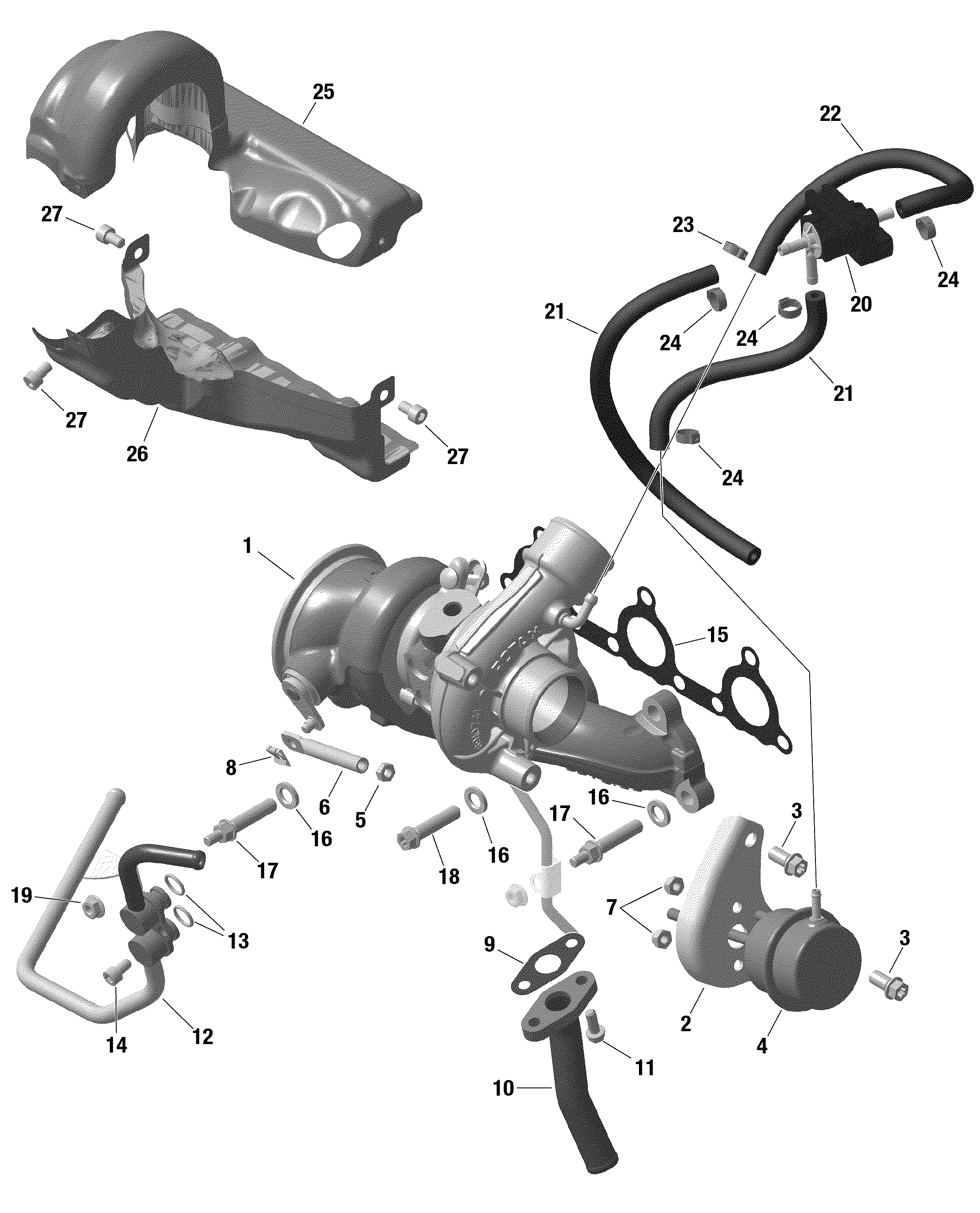 01 ROTAX TURBOCOMPRESSEUR TURBO POUR MAVERICK MAX TURBO R DS BLEU GULFSTREAM 2021