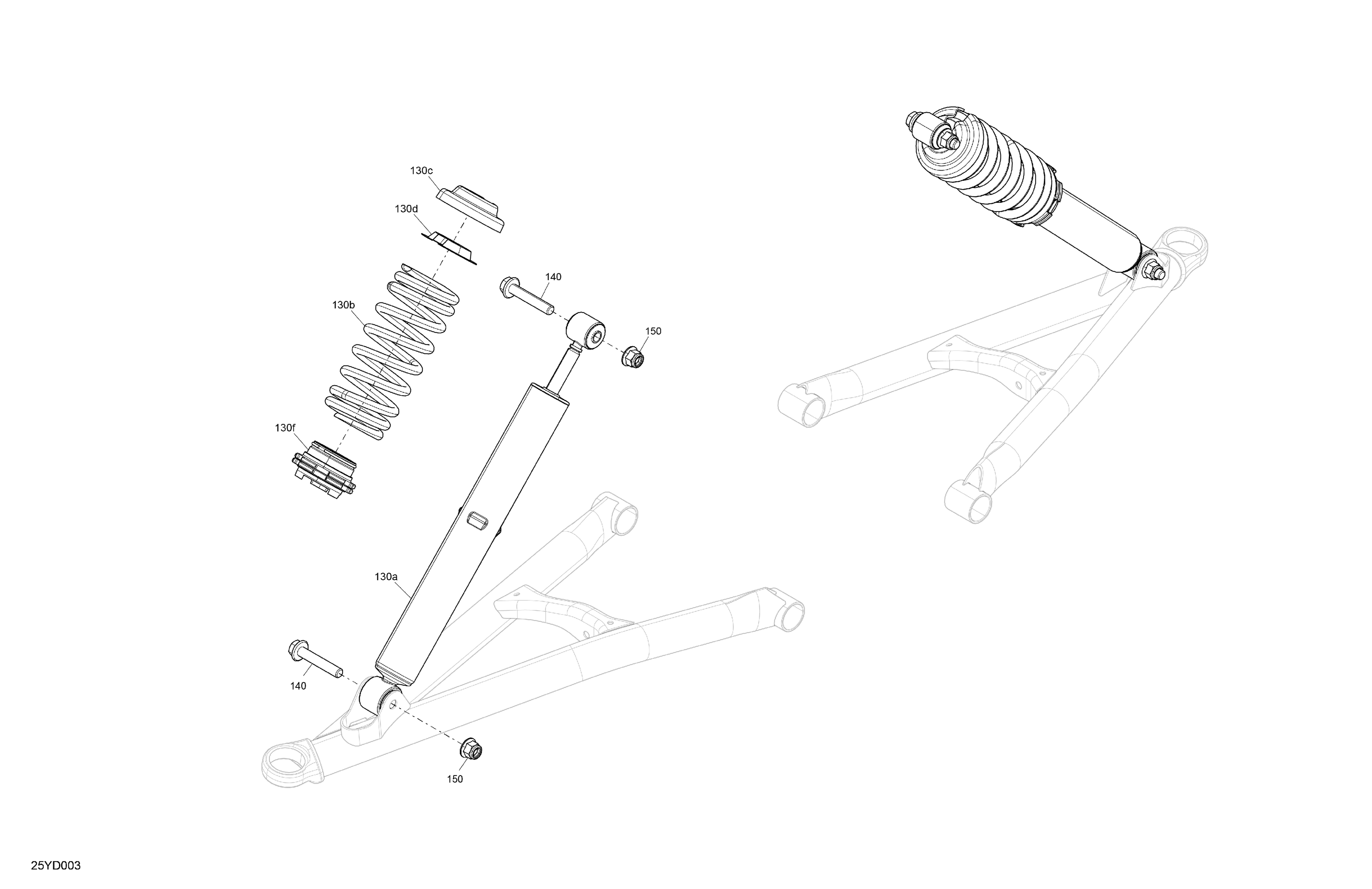 05 SUSPENSION AMORTISSEURS AVANT POUR SPYDER F3 LIMITED DARK EDITION SE6 MONOLITH BLACK 2024