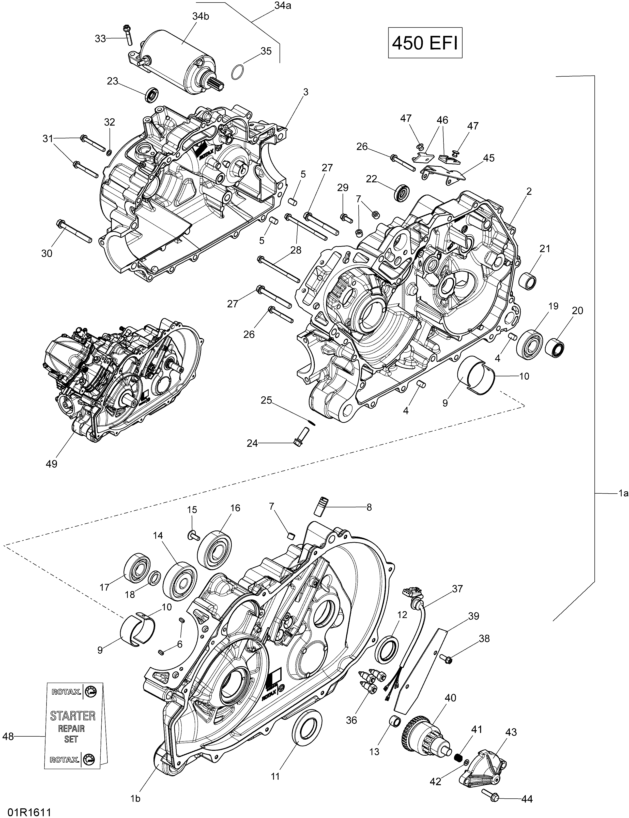 01 CARTER 450 EFI POUR OUTLANDER L DPS 450 EFI JAUNE 2016