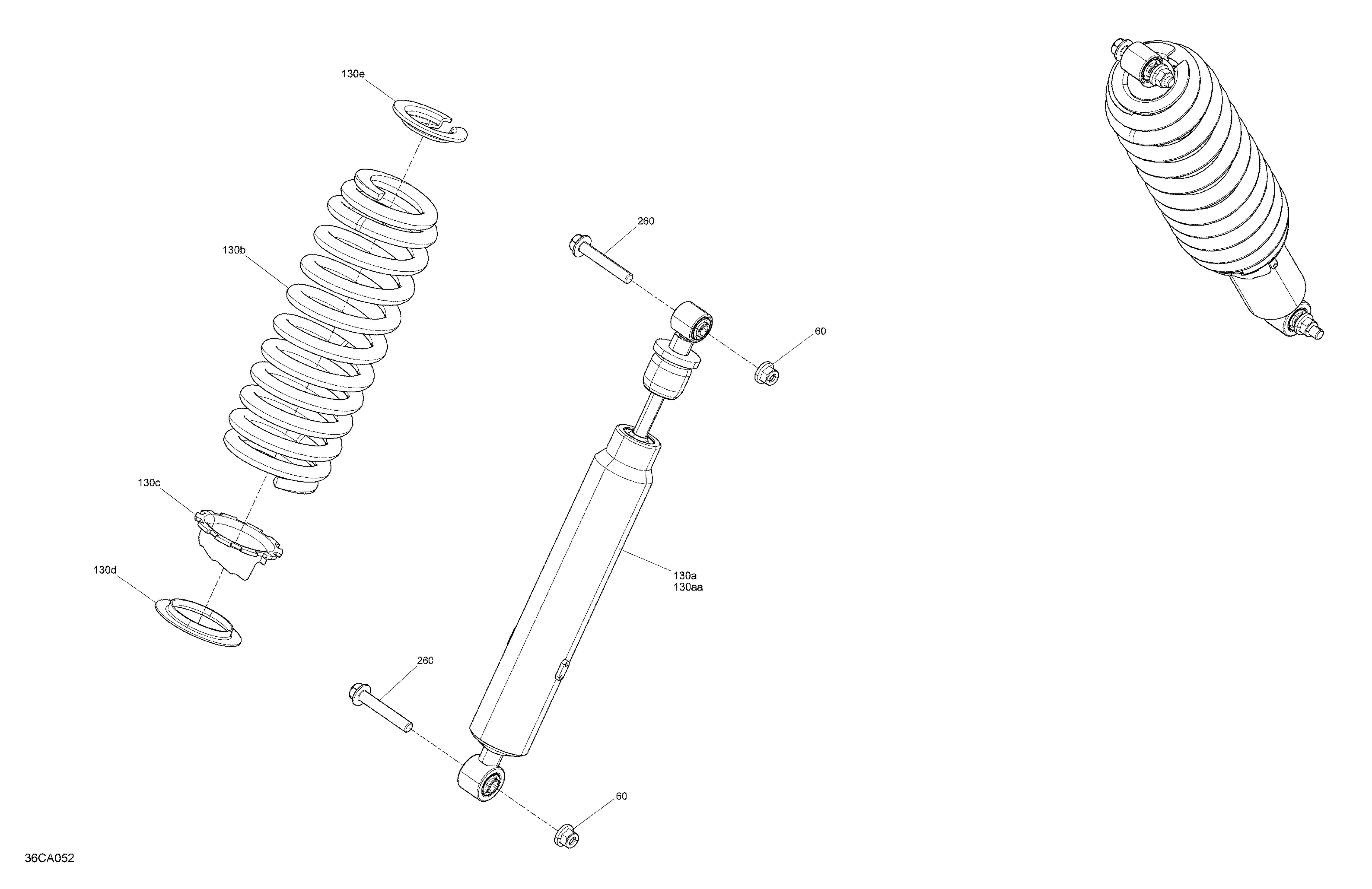 05 SUSPENSION AMORTISSEURS AVANT POUR DEFENDER HD10 DPS JAUNE 2021