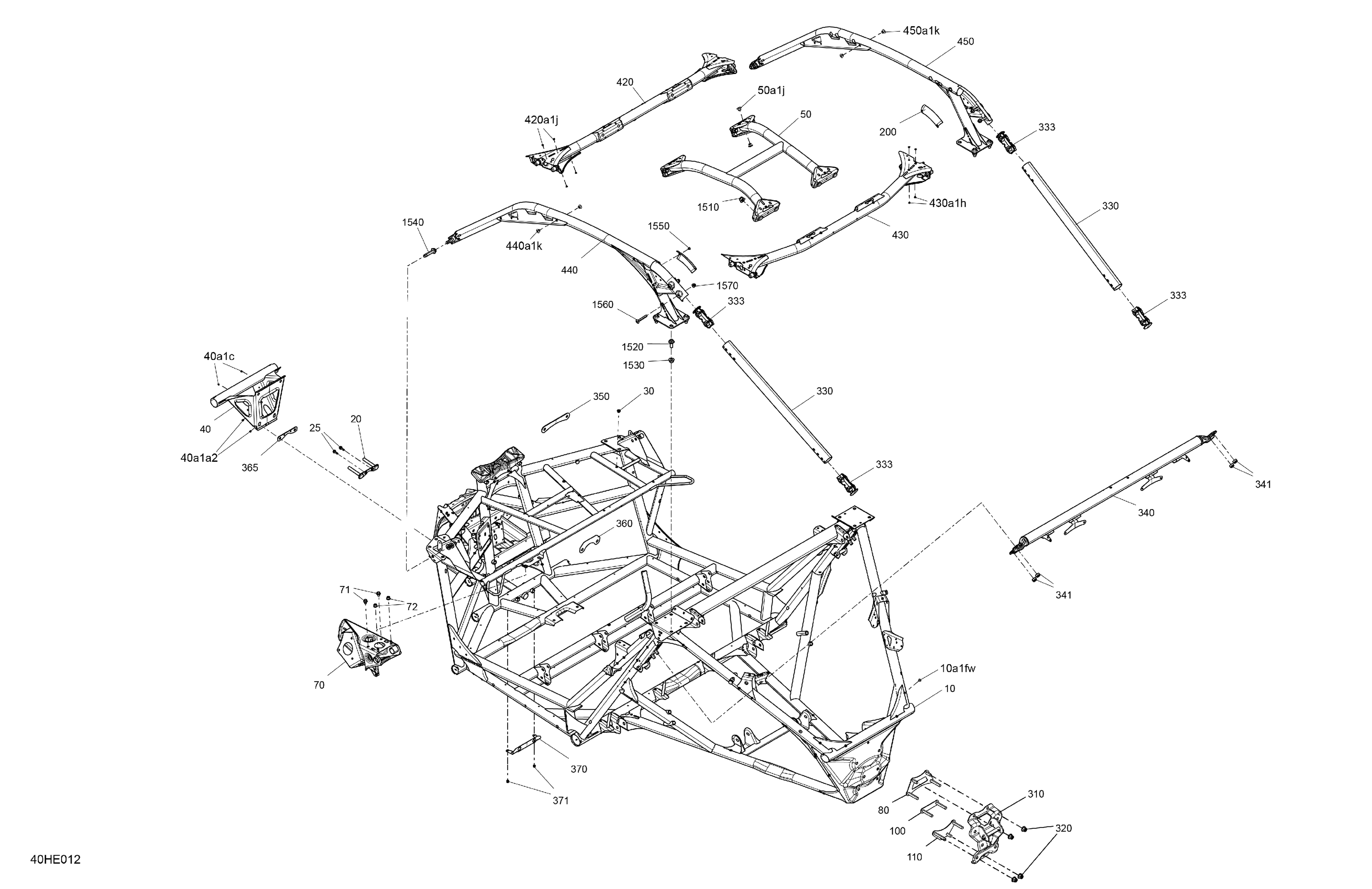 06 CHASSIS SYSTEME POUR MAVERICK TURBO RR DS SCANDI BLUE 2025
