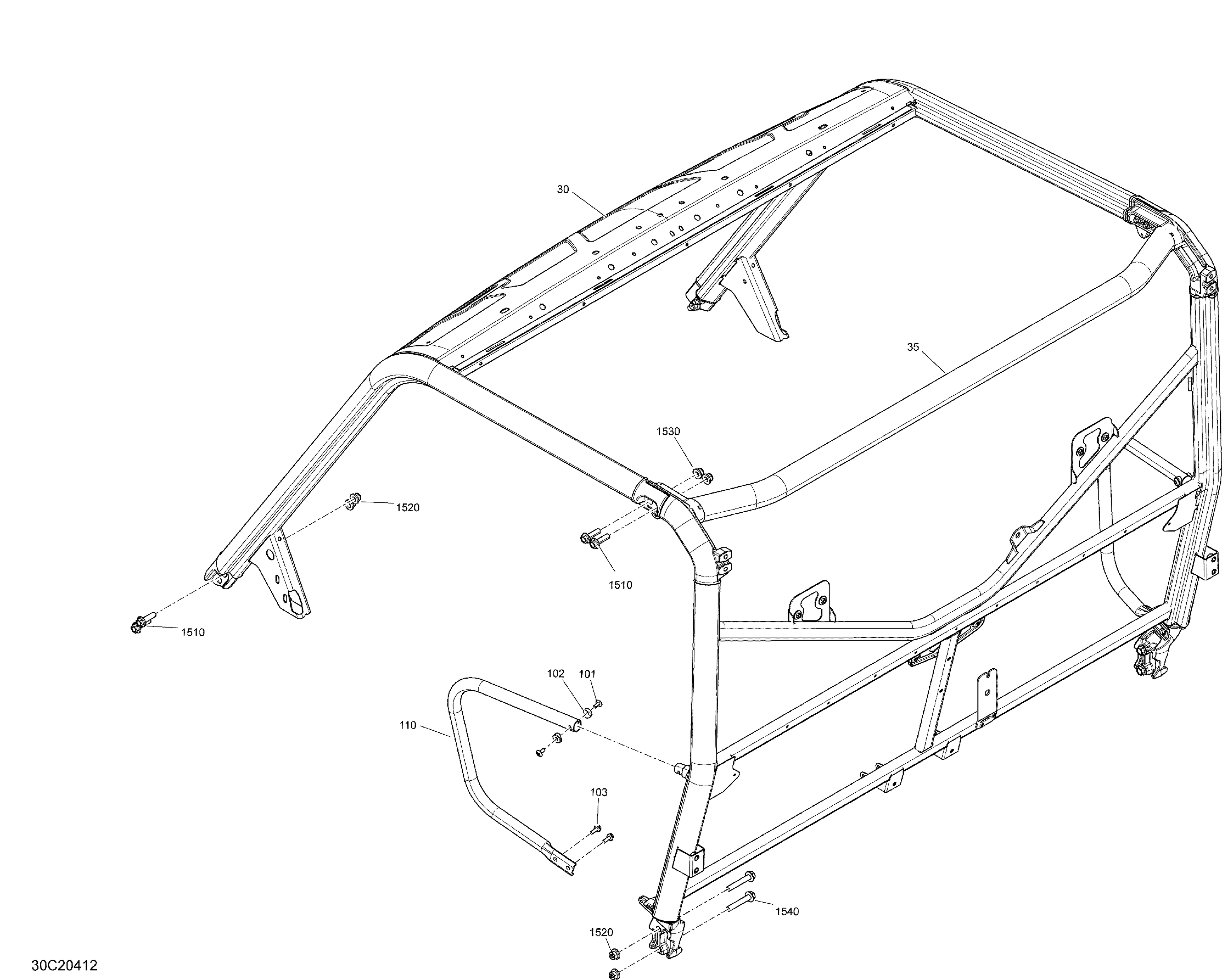 09 CAGE DE SECURITE POUR TRAXTER HD10 PRO HYPER ARGENT 2020