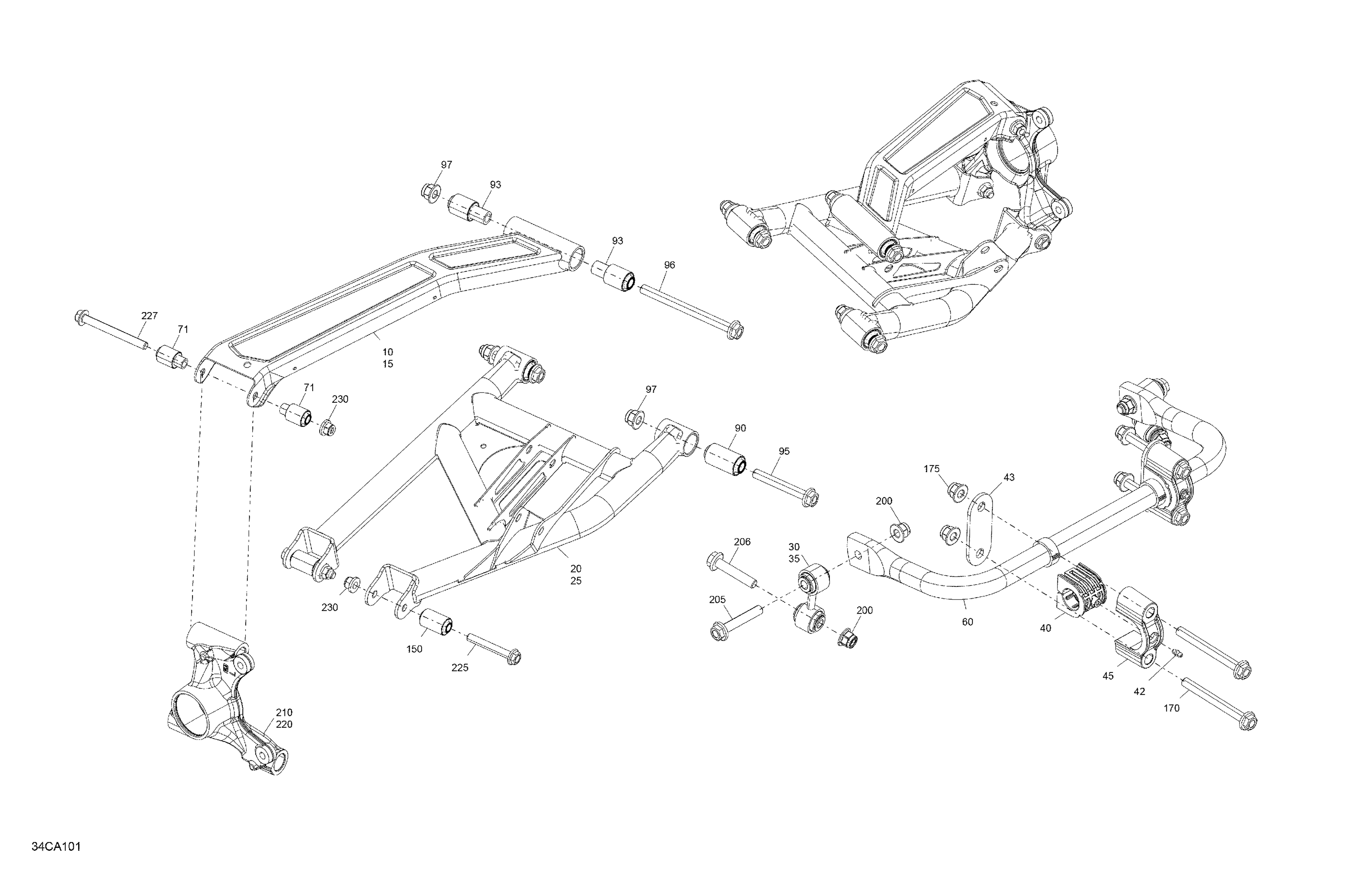 05 SUSPENSION ARRIERE DPS POUR COMMANDER 1000R DPS VERT TUNDRA 2021