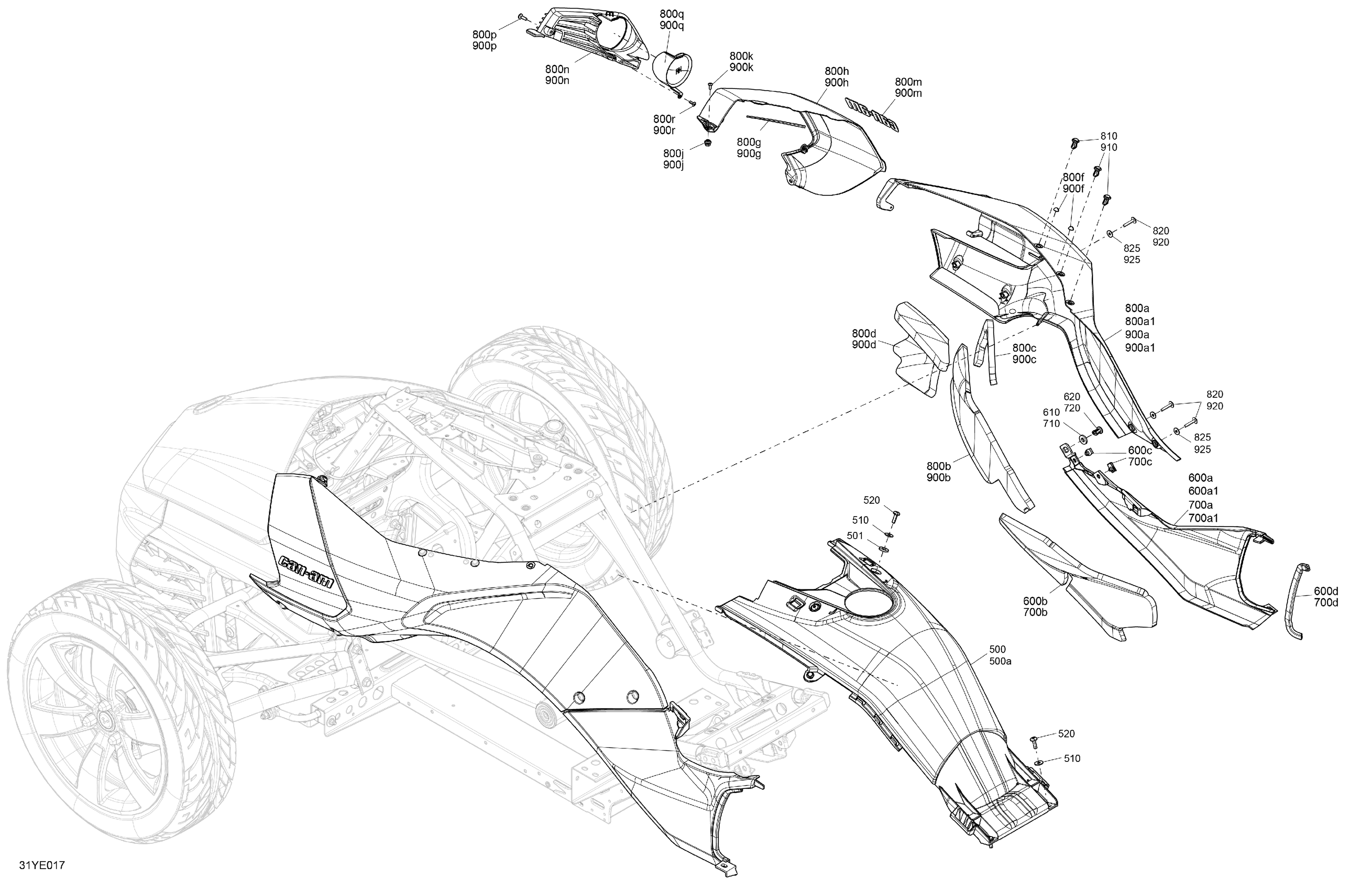07 CARROSSERIE SYSTEME POUR SPYDER F3 LIMITED SPECIAL EDITION SE6 BRITISH GREEN METALLIC 2025