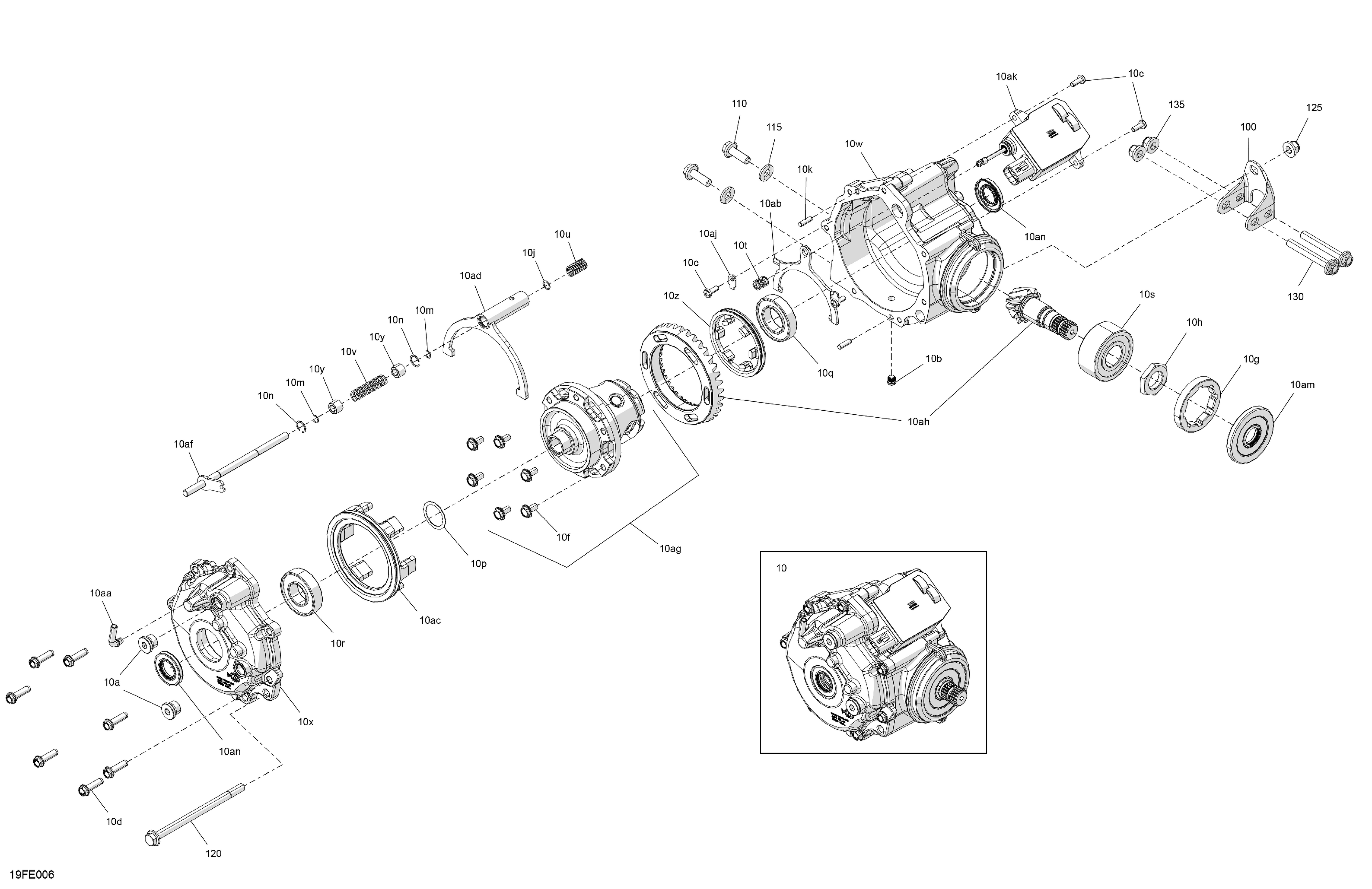 04 ENTRAINEMENT AVANT PIECES DIFFERENTIELLES POUR OUTLANDER PRO MAX XU HD7 VERT ESCADRON 2025