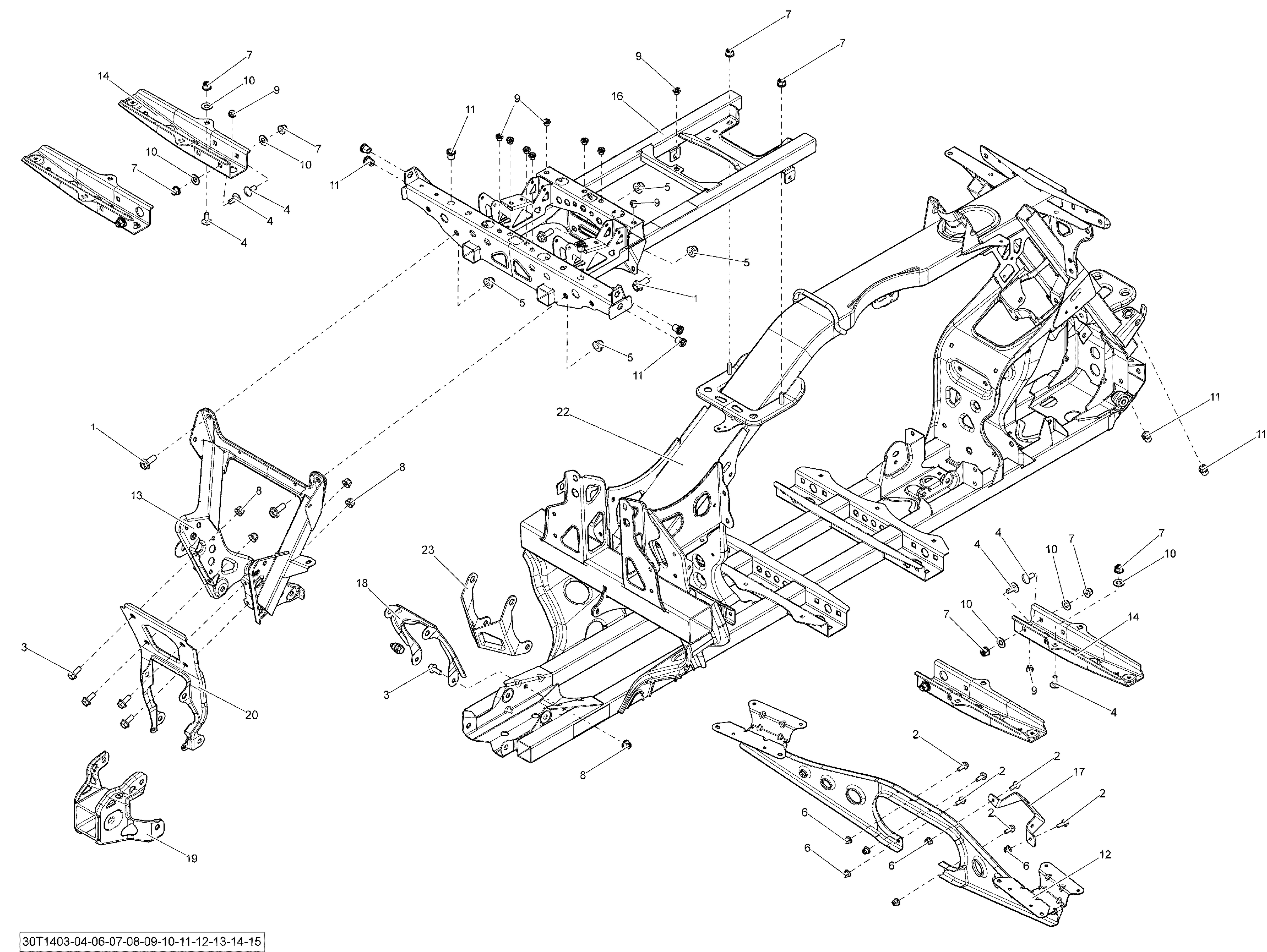 09 CHASSIS POUR OUTLANDER DPS GRIS 2014