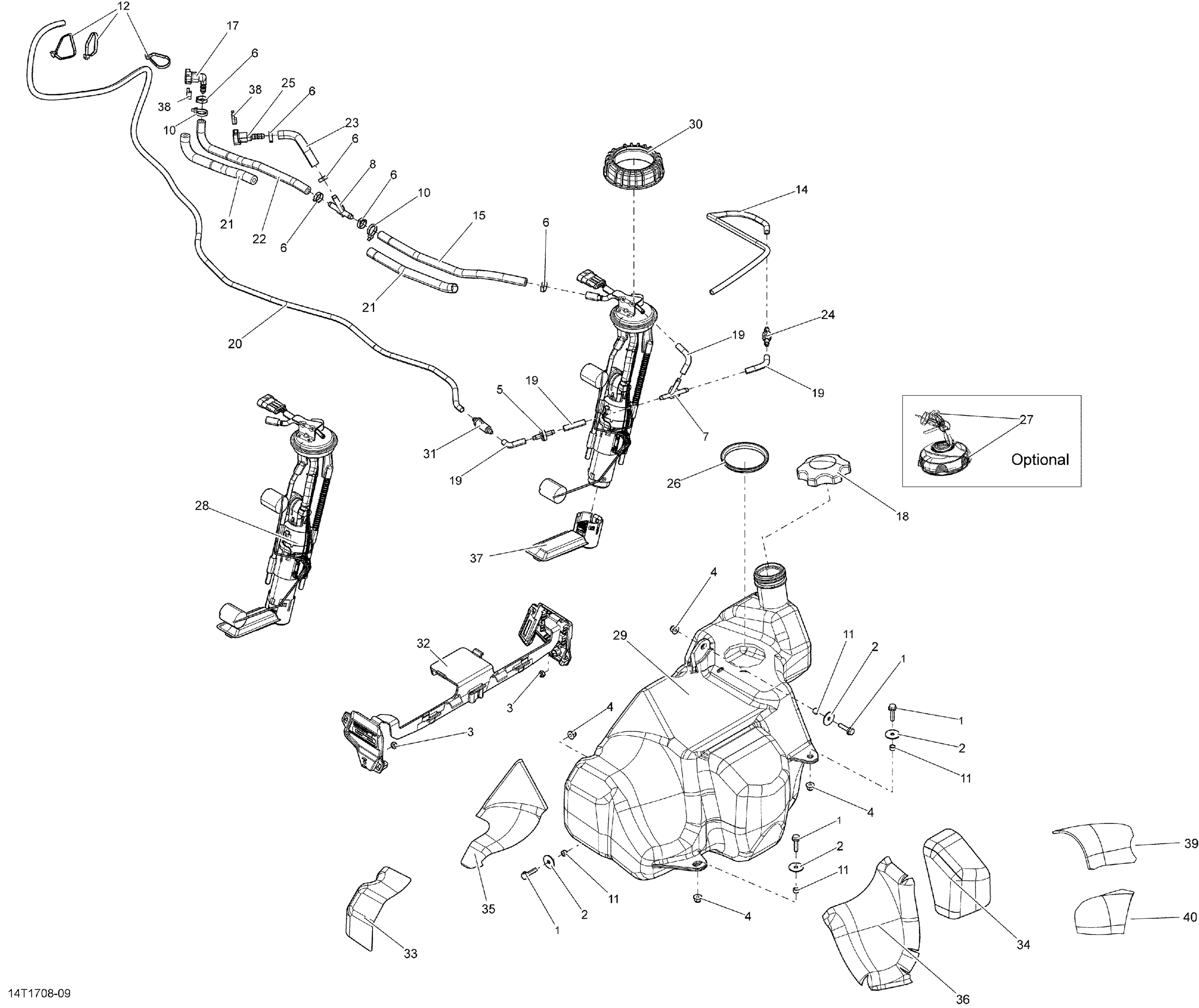 02 SYSTEME ALIMENTATION POUR OUTLANDER 6X6 1000 XT BREAK UP COUNTRY 2018
