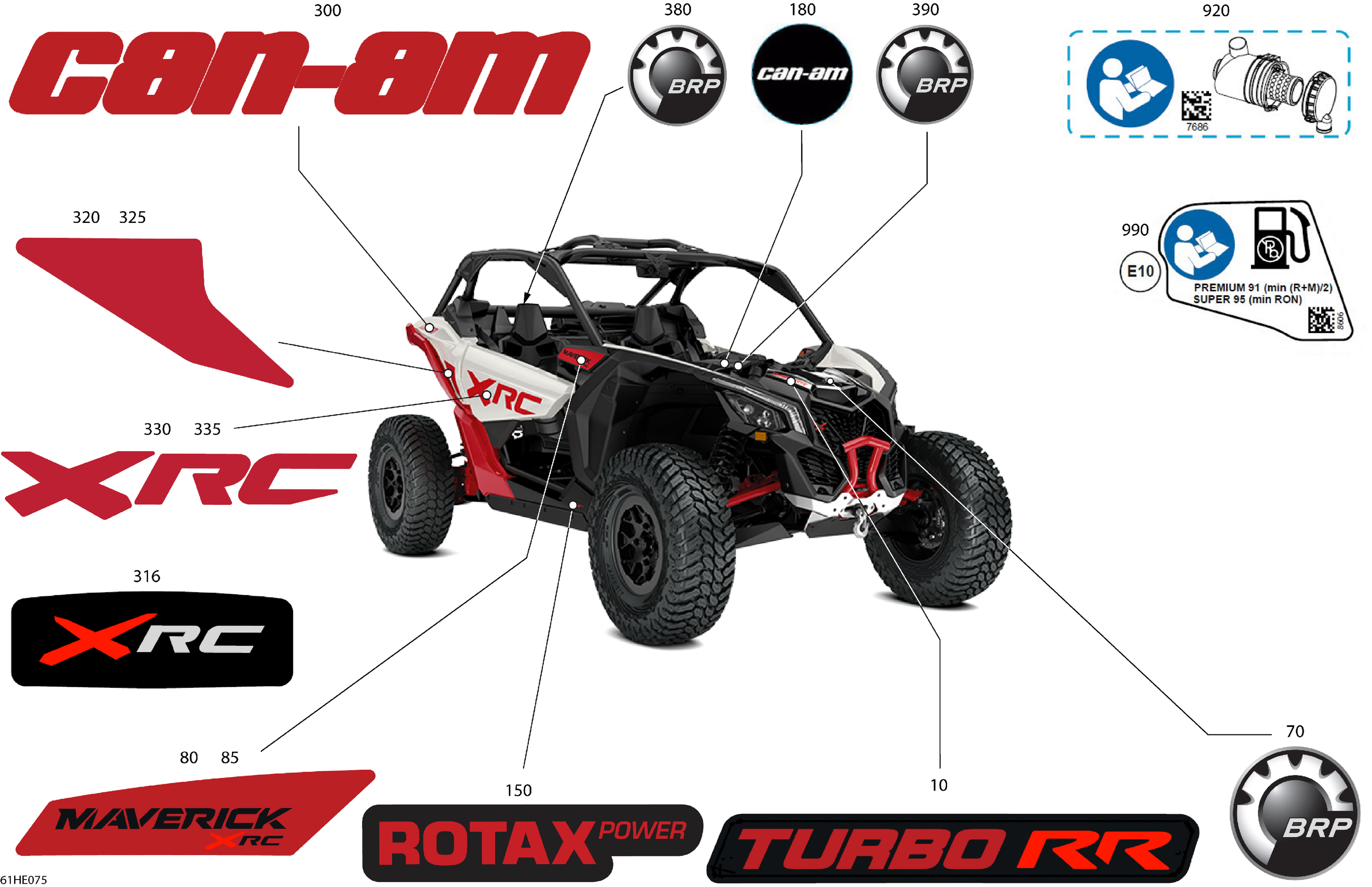 07 CARROSSERIE KITS DECOS POUR MAVERICK TURBO RR XRC BLANC HYBRIDE PEARL 2025