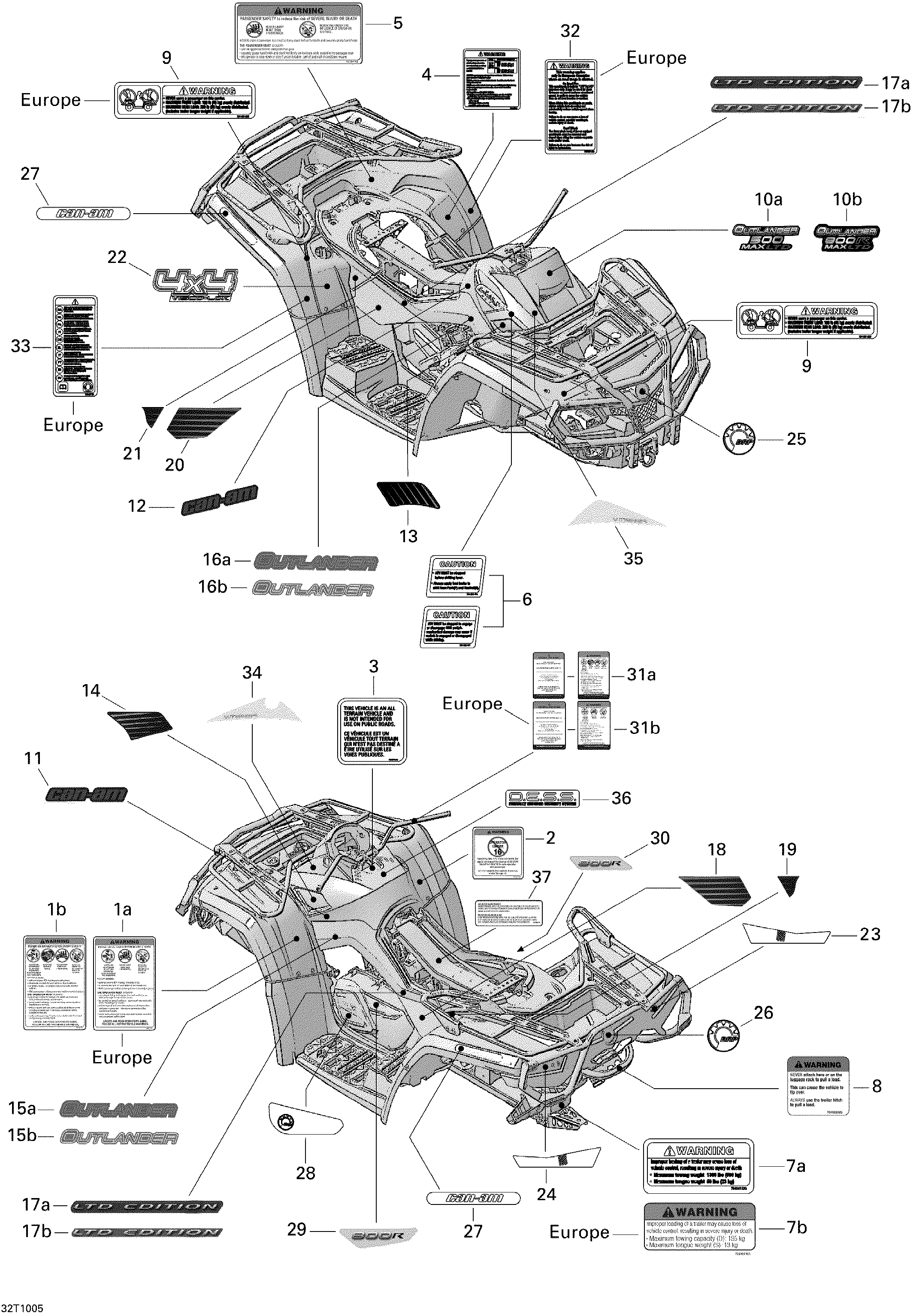 09 KITS DECO 800R EFI POUR OUTLANDER MAX LTD 800R EFI GRIS ACIER METALLIQUE 2010
