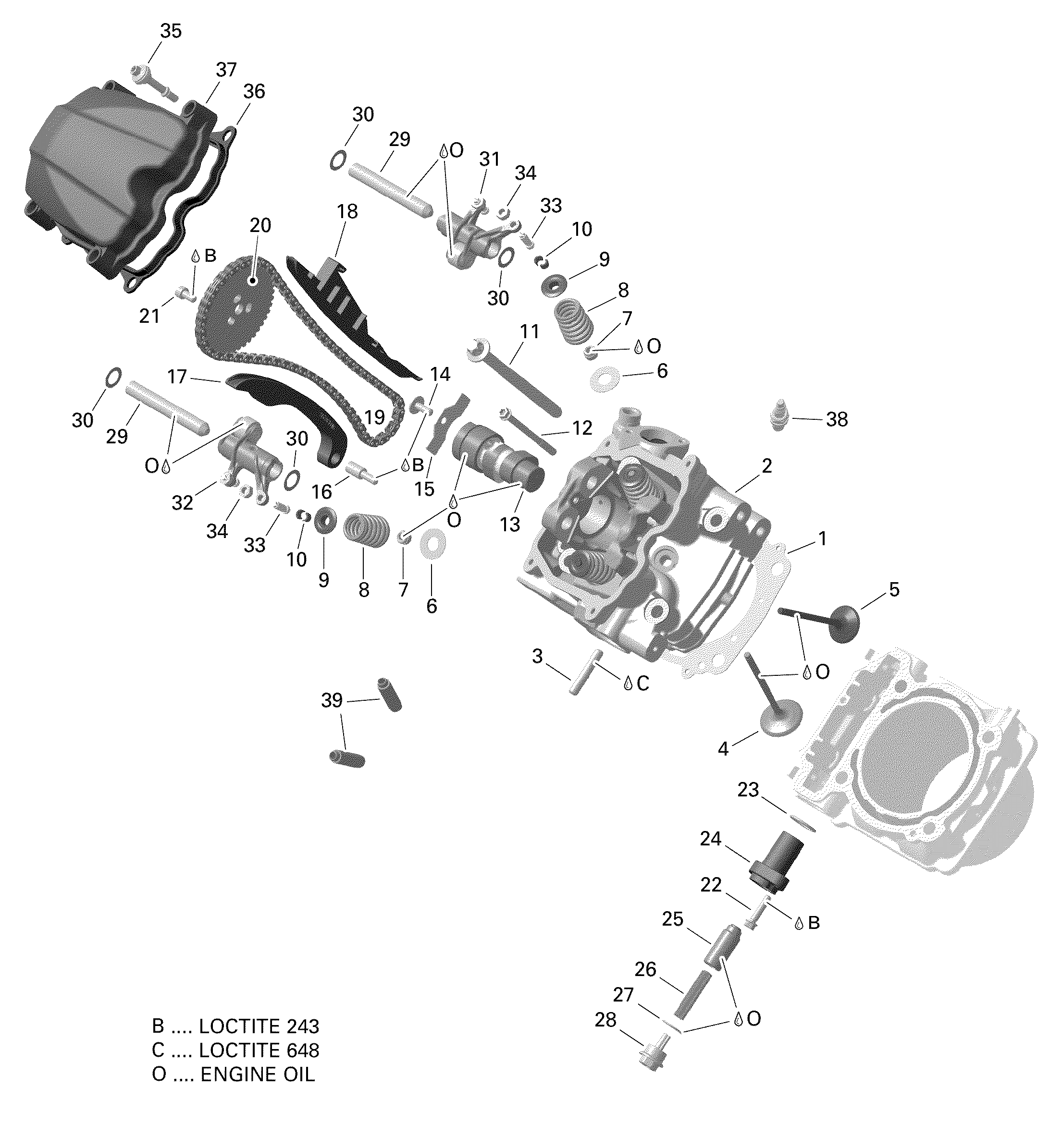 01 CULASSE 450 EFI POUR OUTLANDER 450 EFI DPS ORANGE 2019