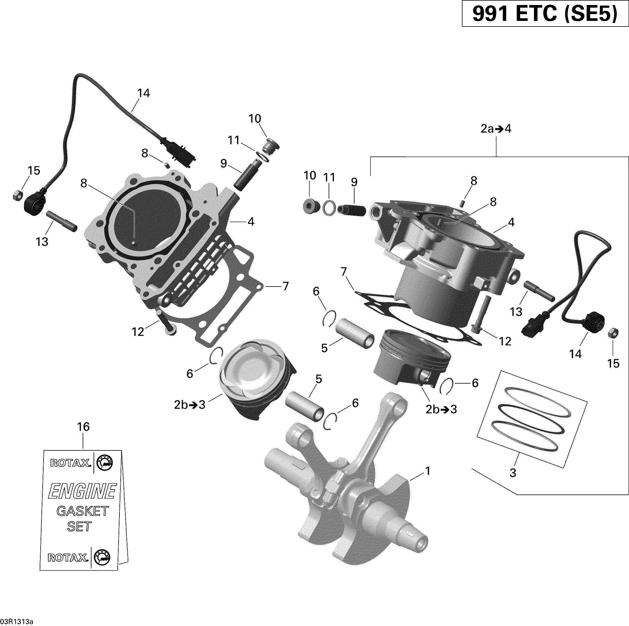 01 CULASSE ET PISTON POUR SPYDER RS S SE5 GREEN 2013