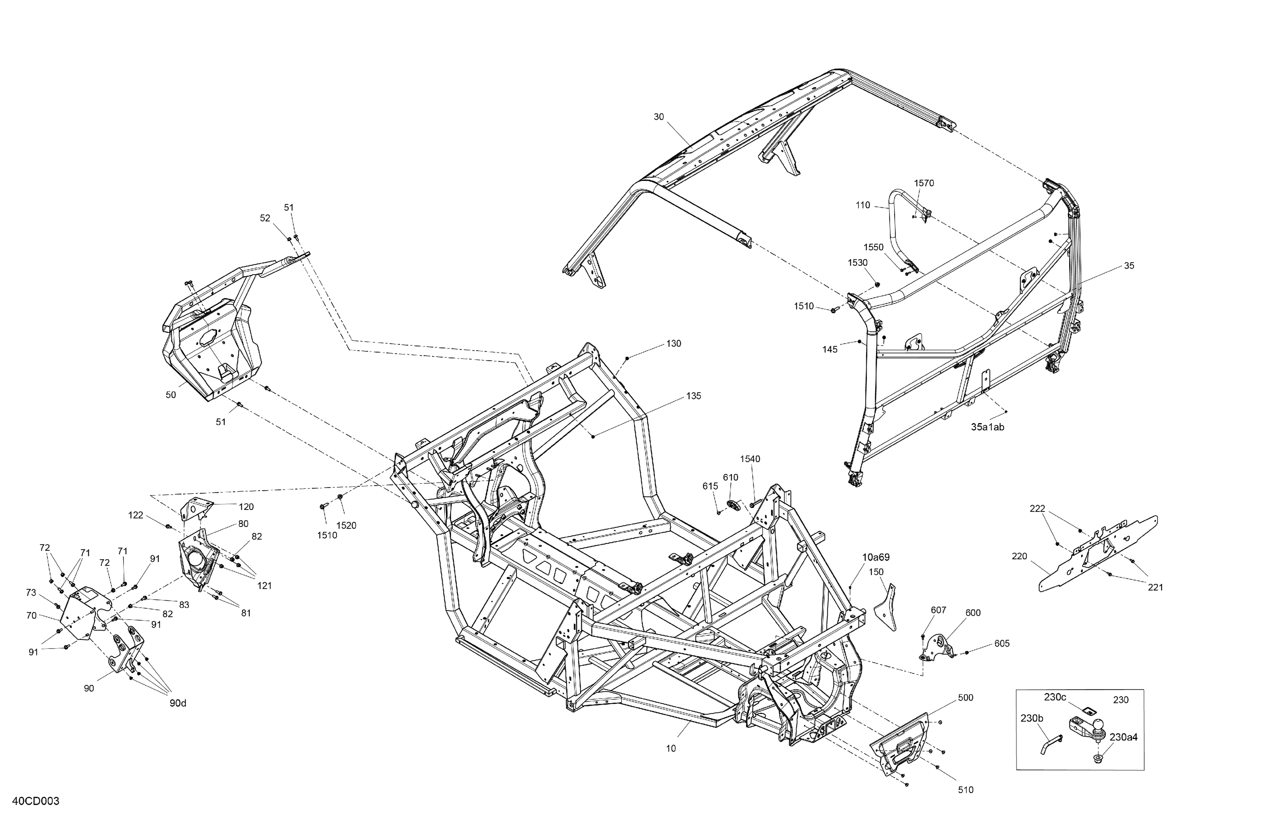 06 CHASSIS SYSTEME POUR TRAXTER HD7 XU VERT TUNDRA 2024