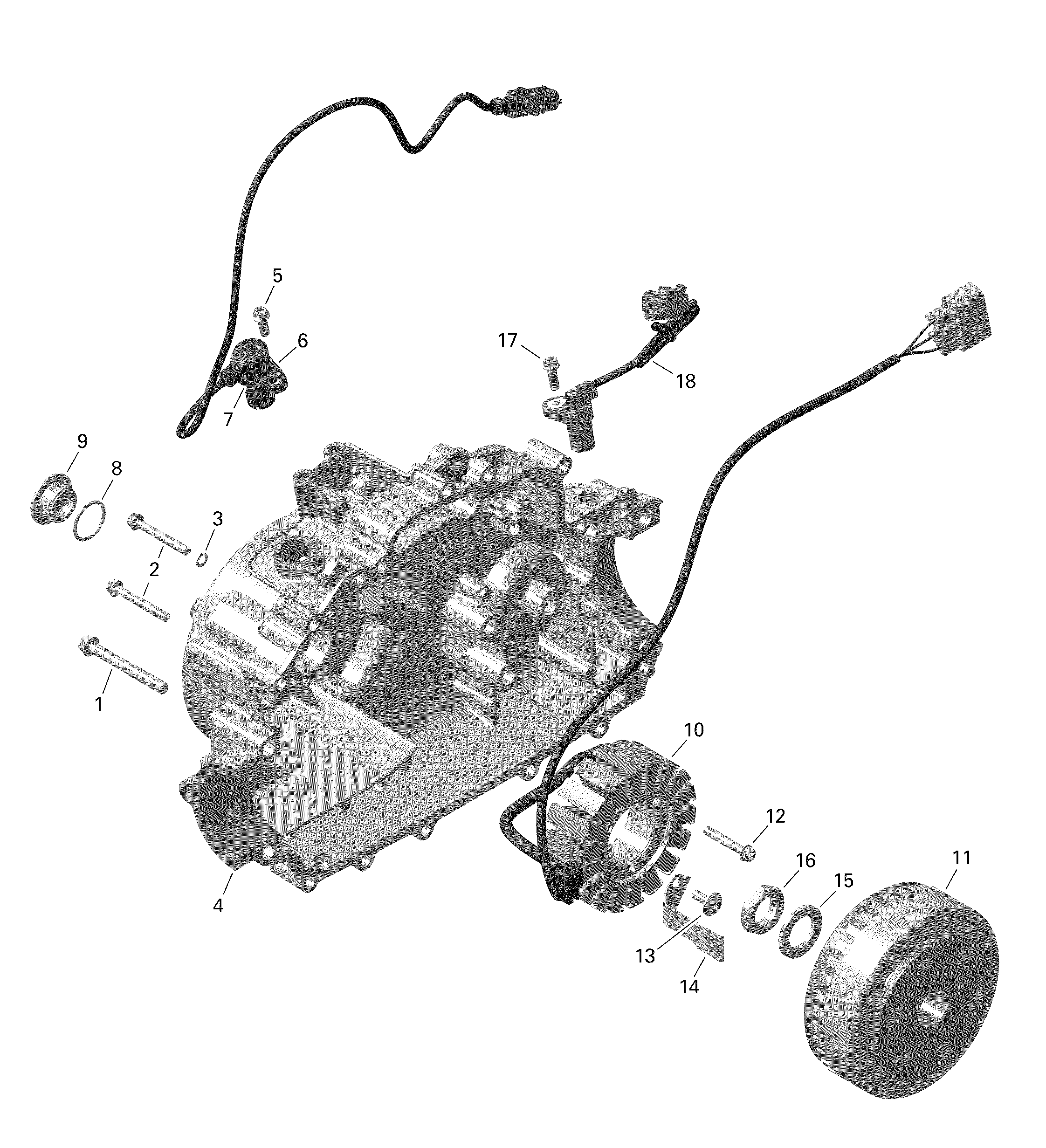 01 ROTAX MAGNETO 480W POUR OUTLANDER 450 EFI 6X6 STD VERT TUNDRA 2021
