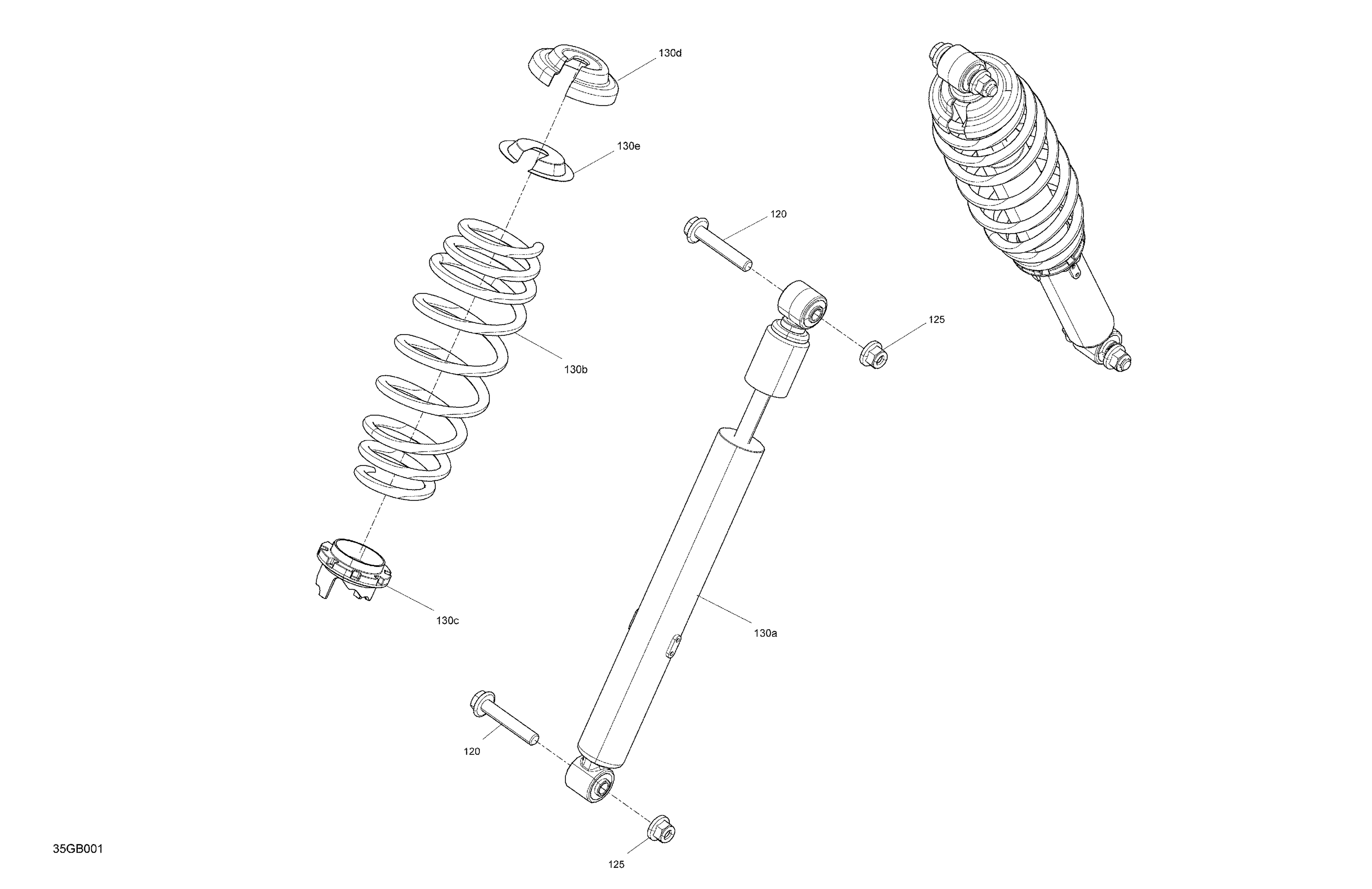 05 SUSPENSION AMORTISSEURS AVANT POUR OUTLANDER 450 EFI 6X6 XU VERT TUNDRA 2022