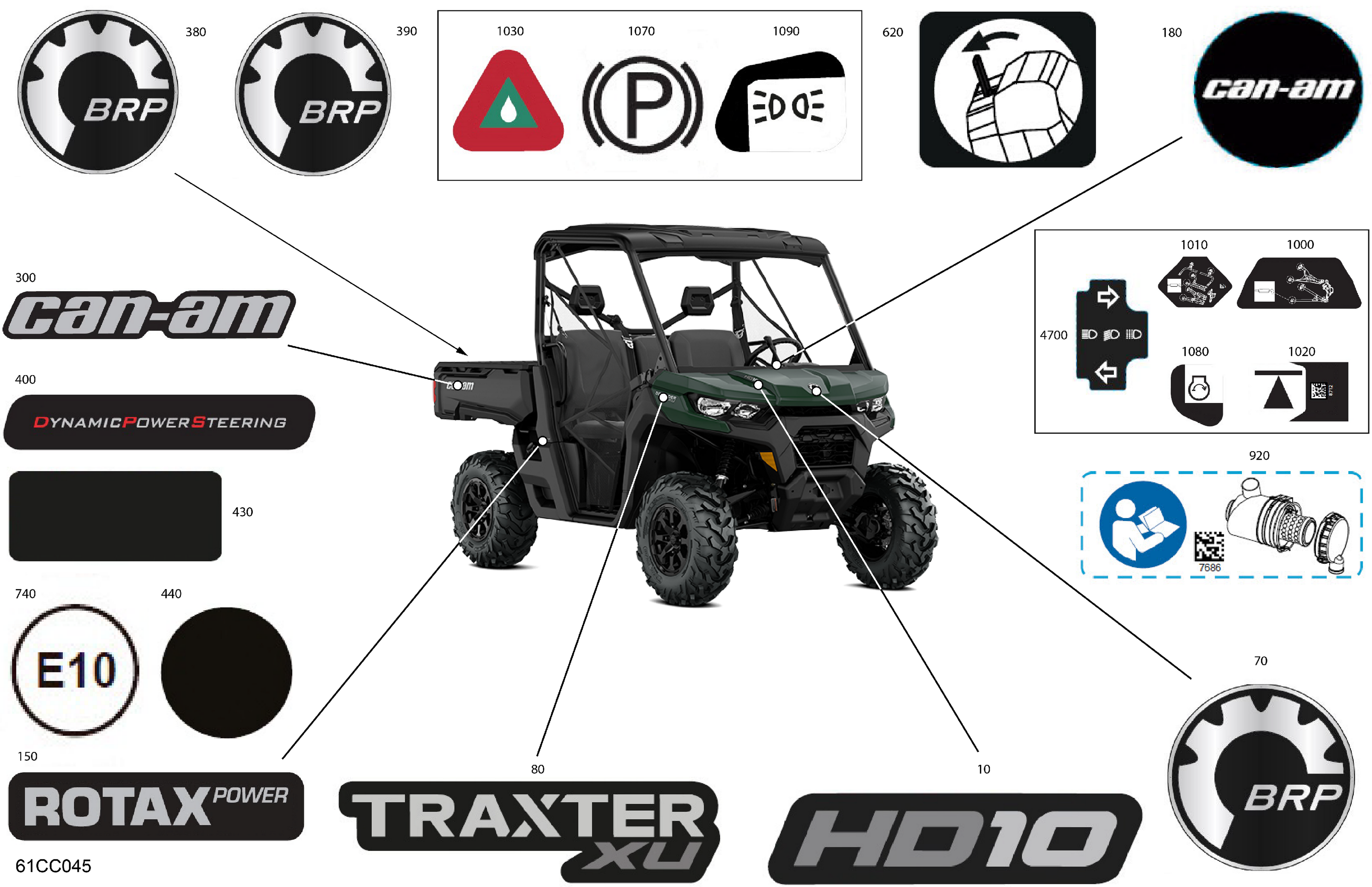 07 CARROSSERIE KITS DECOS POUR TRAXTER HD10 XU NOIR ETERNEL EPANO 2023