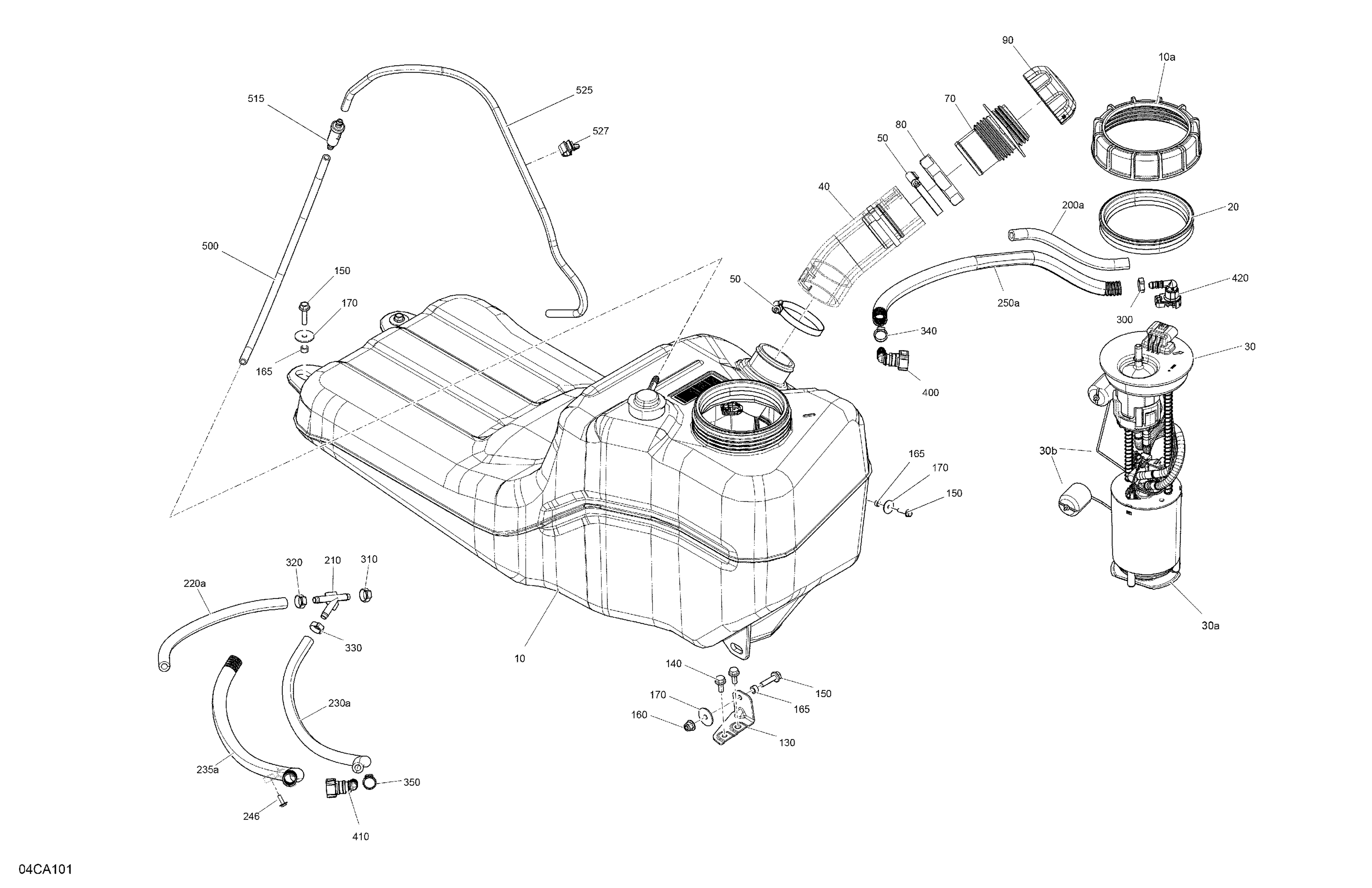 02 MOTEUR ALIMENTATION POUR COMMANDER 1000R DPS VERT TUNDRA 2021