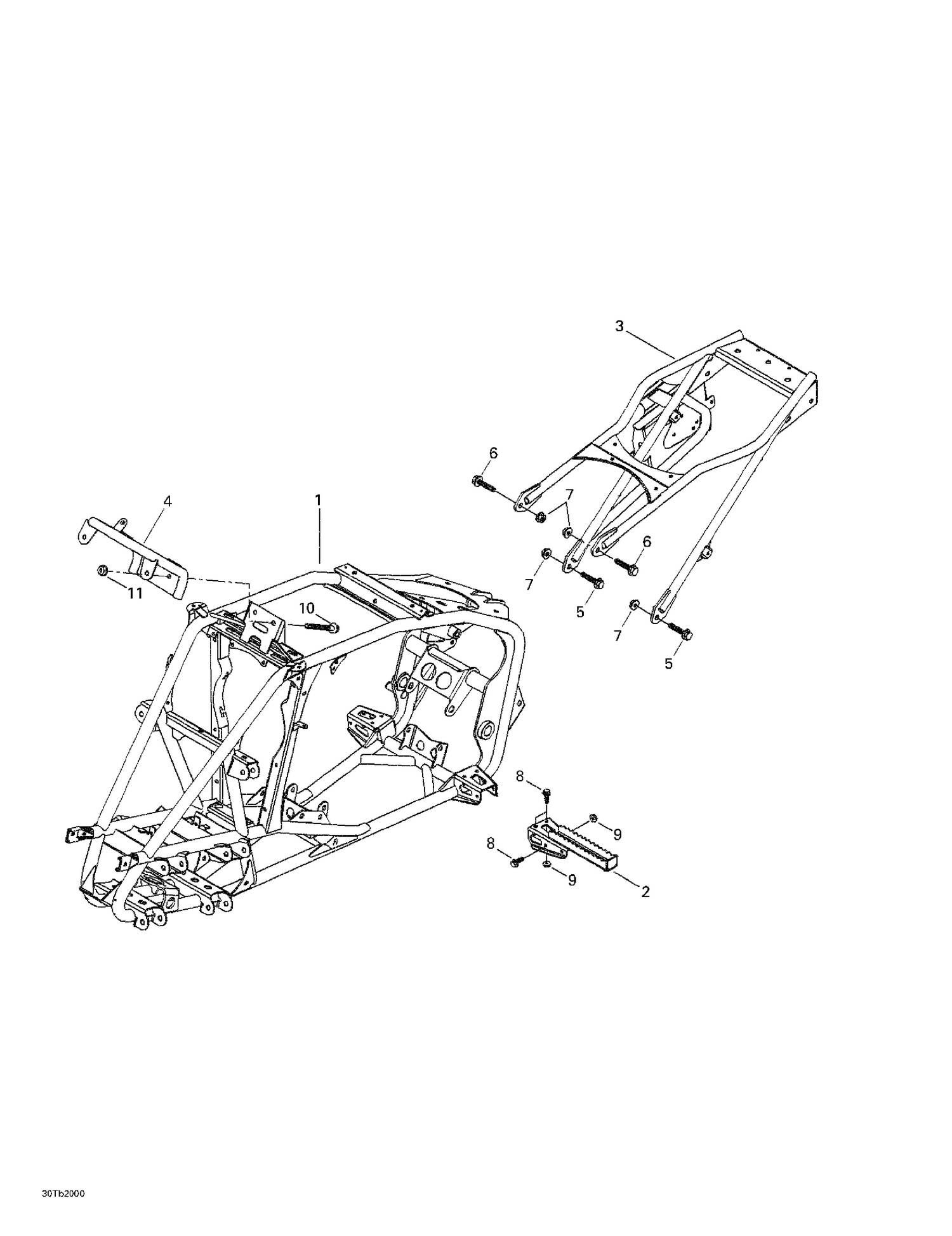 09 CHASSIS POUR DS 650 7404 2000