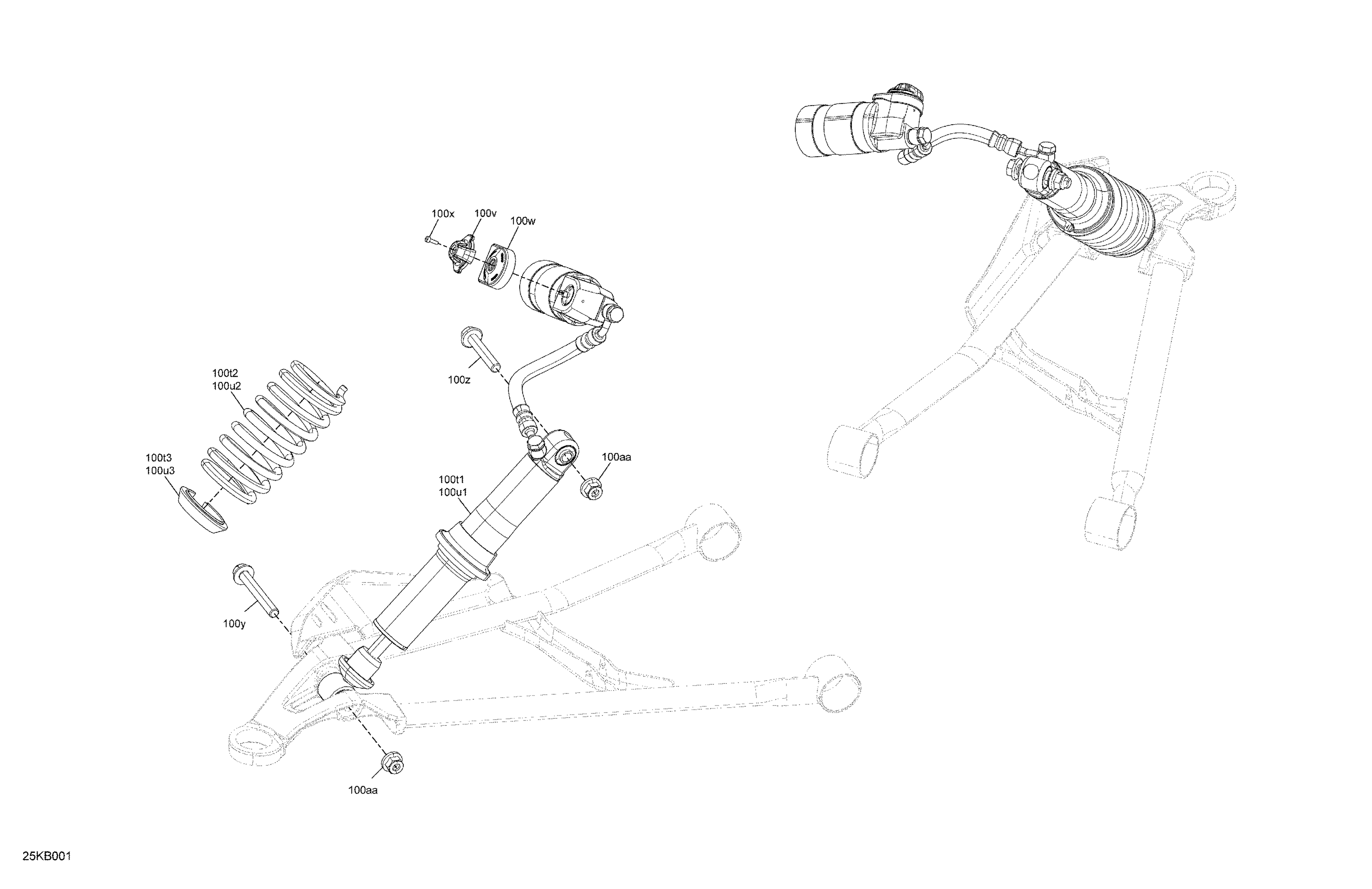 05 SUSPENSION AMORTISSEURS AVANT POUR RYKER RALLY 900 ACE CVT 2022