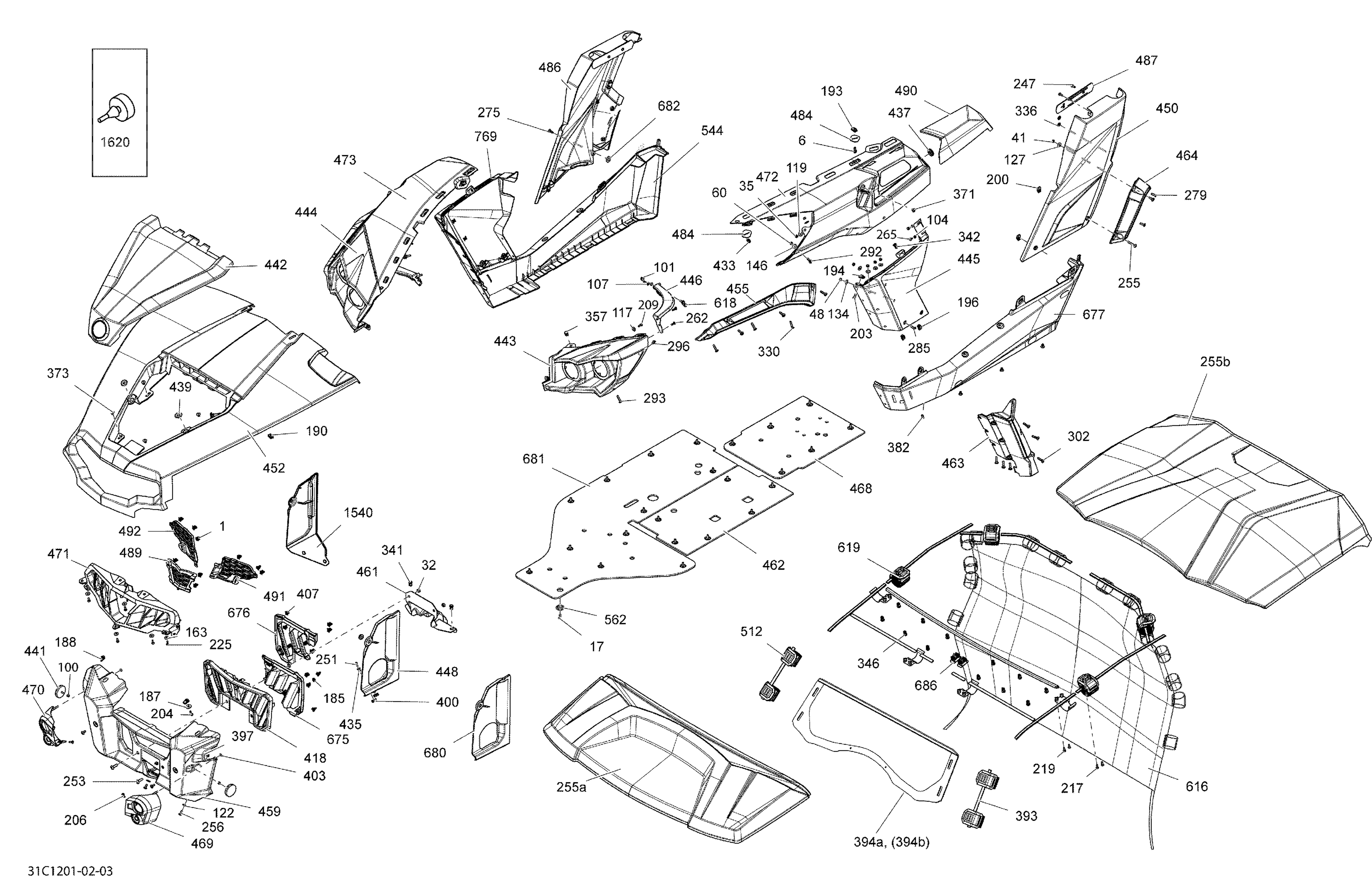 09 CARROSSERIE ET ACCESSOIRES POUR COMMANDER LTD MAGNESIUM 2012