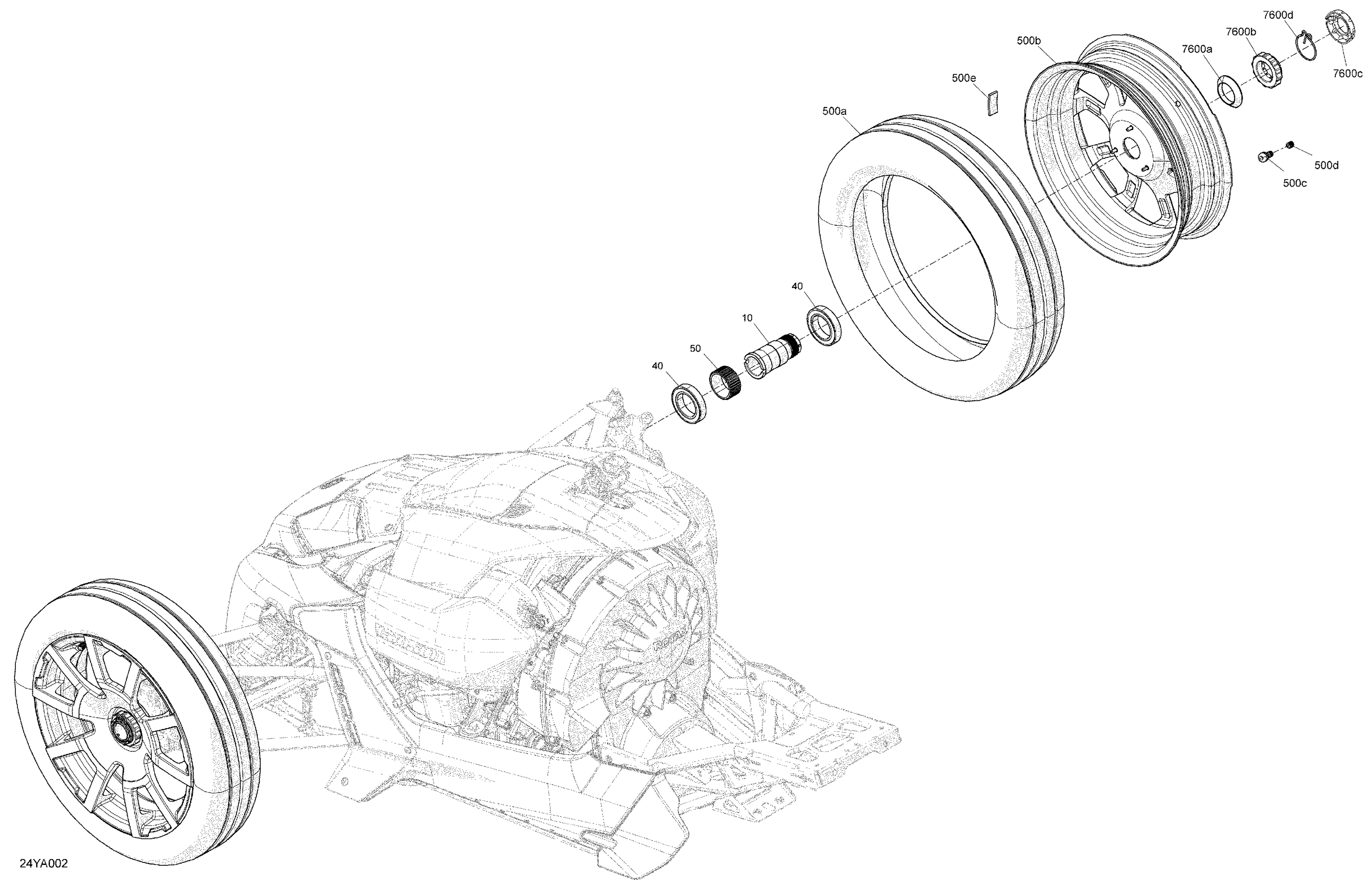 04 ENTRAINEMENT ROUES AVANTS POUR RYKER RALLY 900 ACE CVT 2021