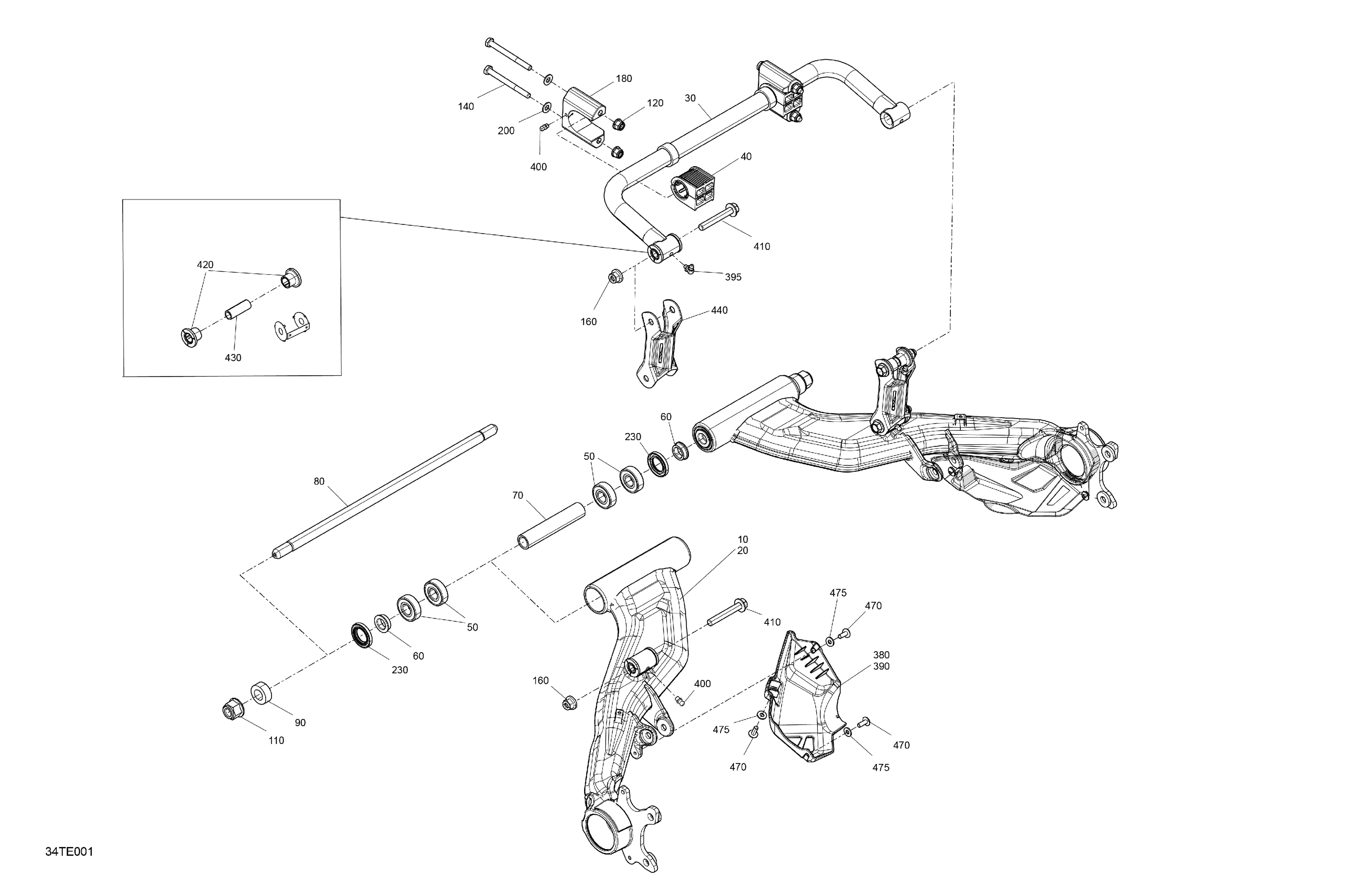 05 SUSPENSION COMPOSANTS ARRIERE POUR OUTLANDER 1000 EFI DPS ROUGE VIPERE 2024