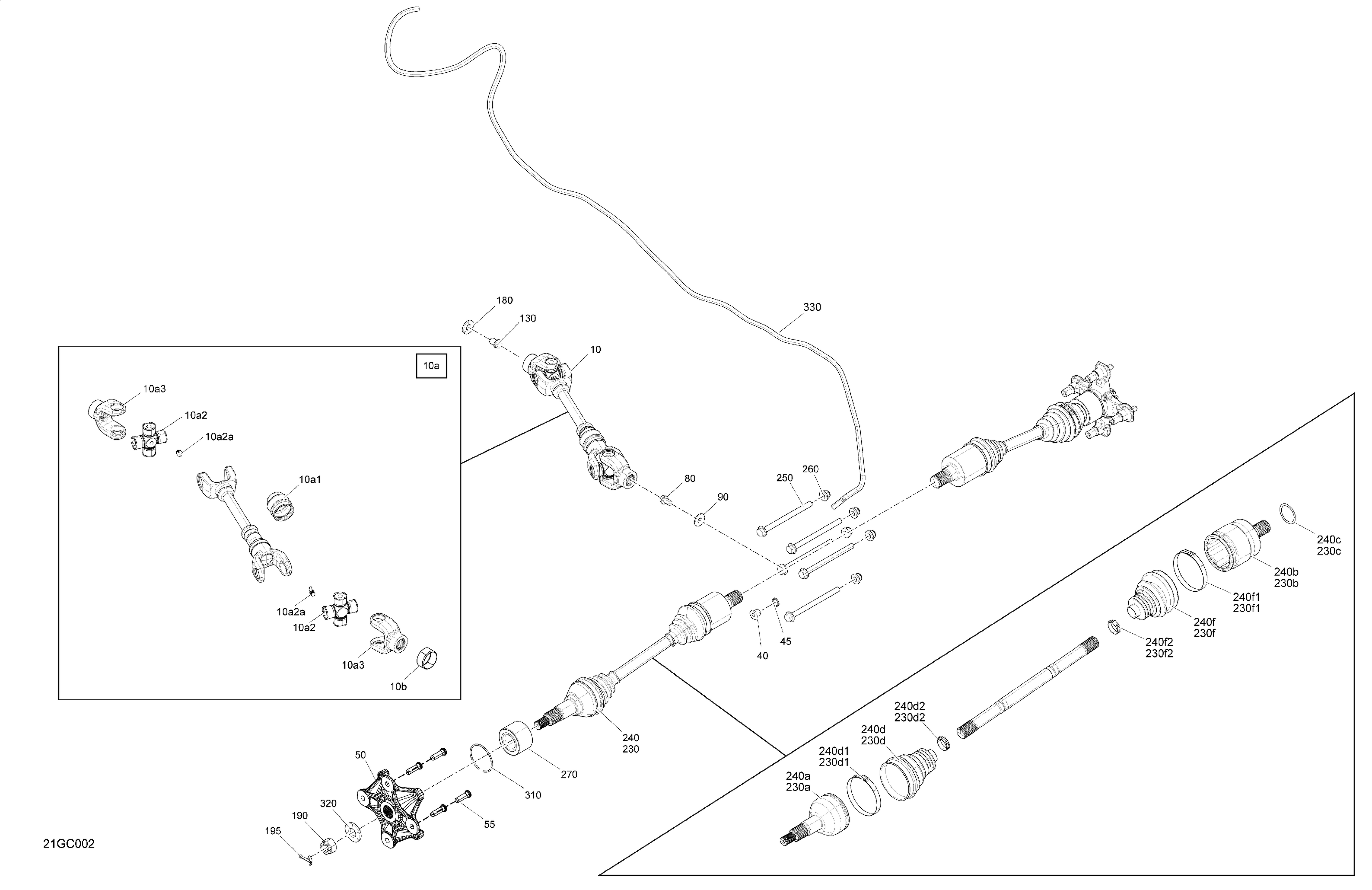 04 ENTRAINEMENT ARRIERE PIECES COMMUNES POUR OUTLANDER 450 EFI STD VERT TUNDRA 2022
