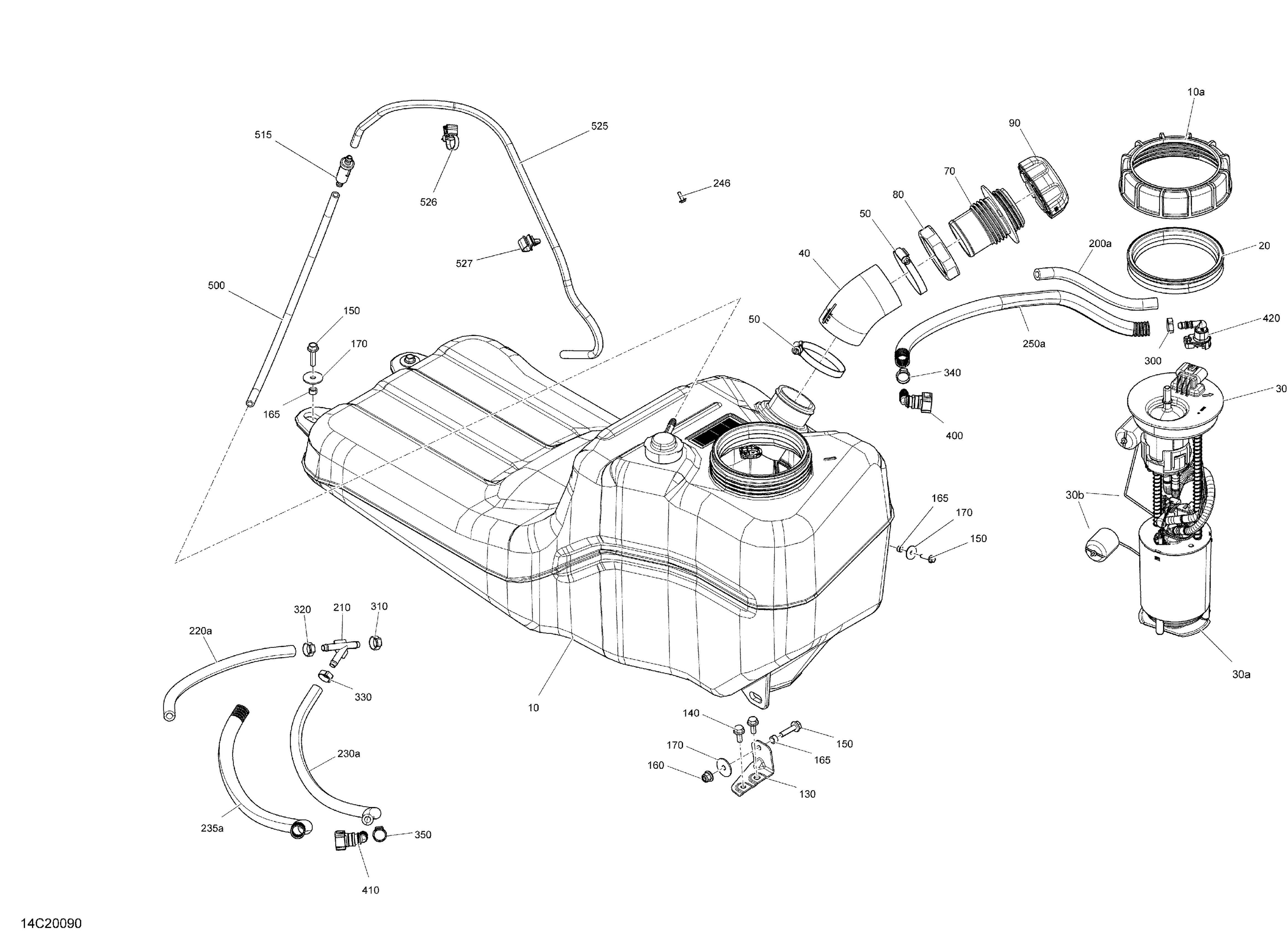 02 ALIMENTATION DPS POUR MAVERICK SPORT 1000R DPS ROUGE 2020