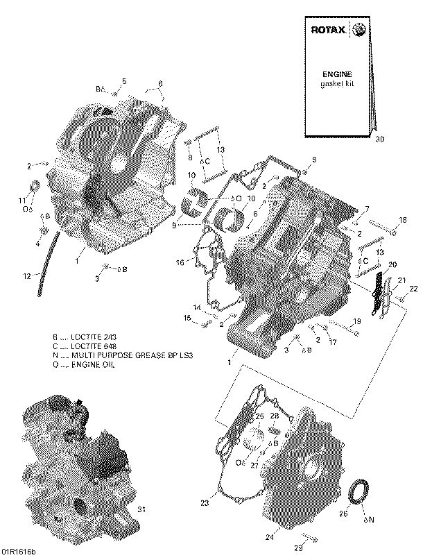 01 CARTER 650 EFI ENSEMBLE PRO POUR OUTLANDER 6X6 DPS 650 EFI GRIS CARRIERE PLATEFORME 2016