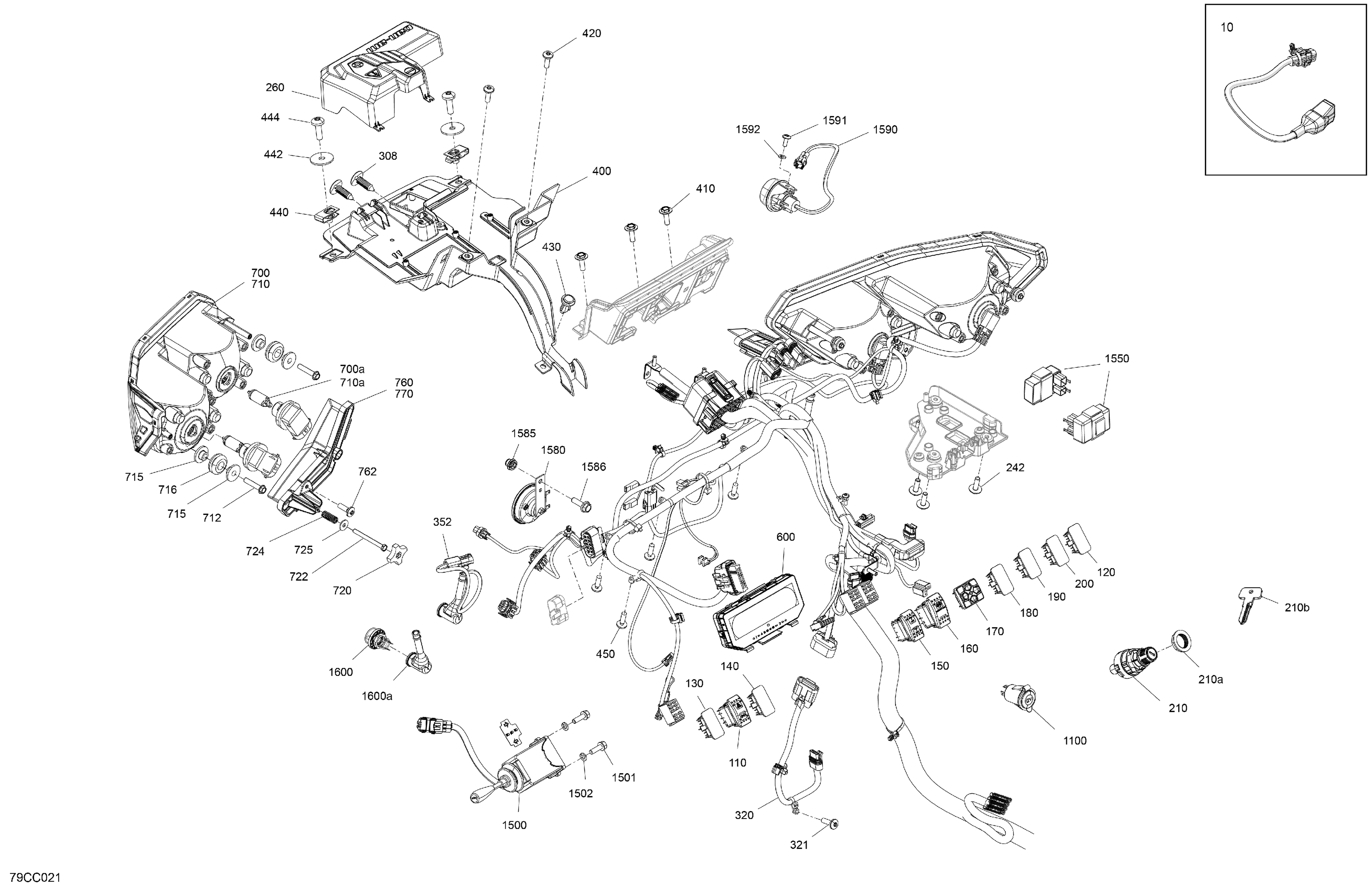 08 ELECTRIQUE SECTION AVANT POUR TRAXTER HD7 BASE VERT TUNDRA EPANO 2023