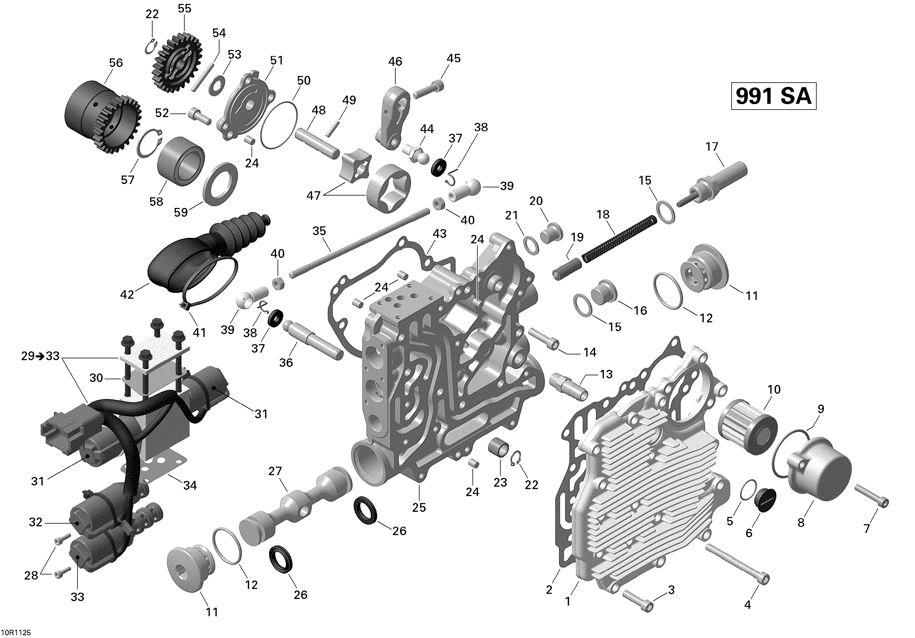 05 CHANGEMENT DE VITESSE HYDRAULIQUE POUR SPYDER RS S SE5 MAGNESIUM BLACK 2011