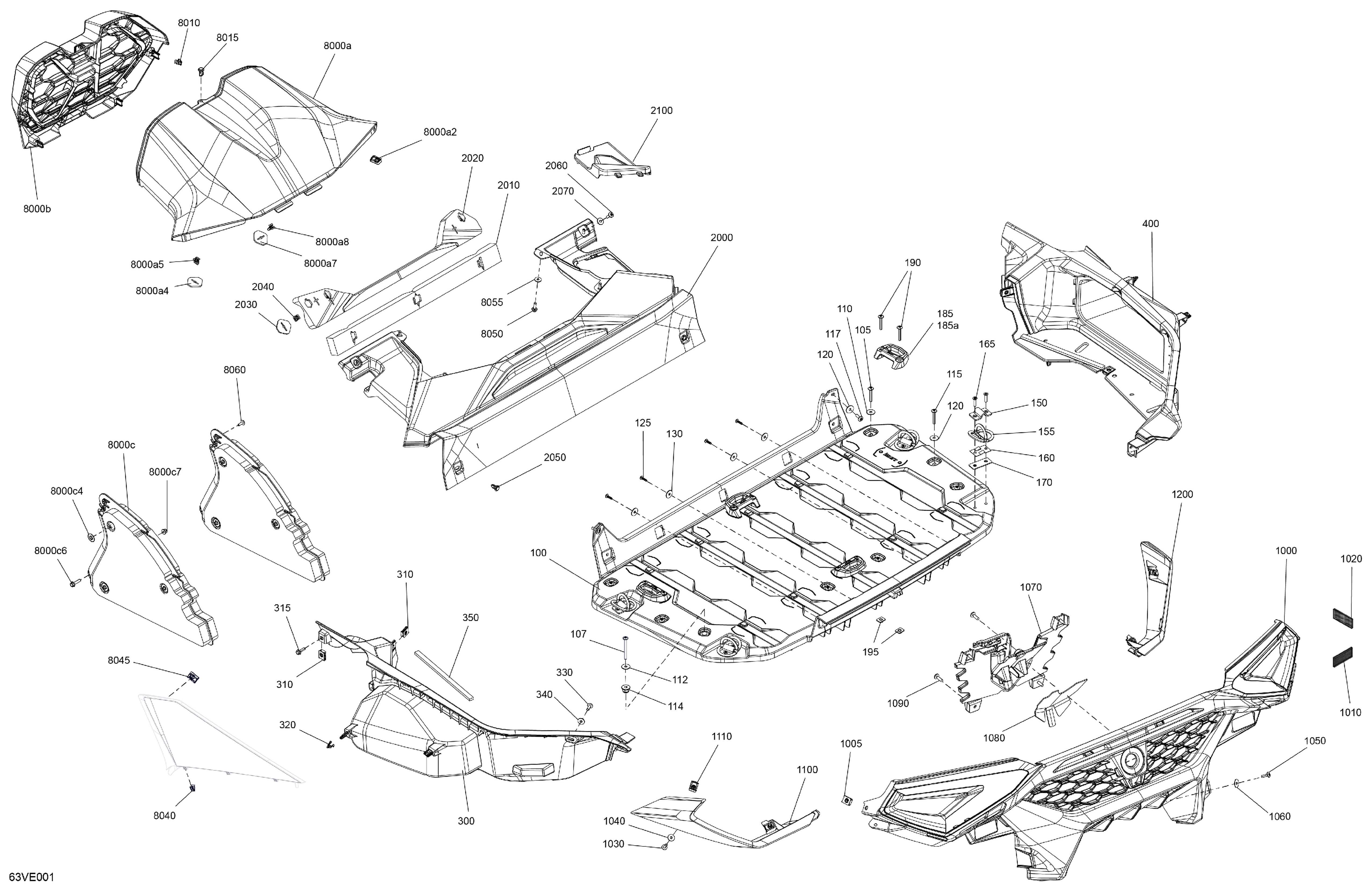 07 CARROSSERIE CARGAISON POUR MAVERICK R 996NT XRS SAS BLEU MARINE 2025