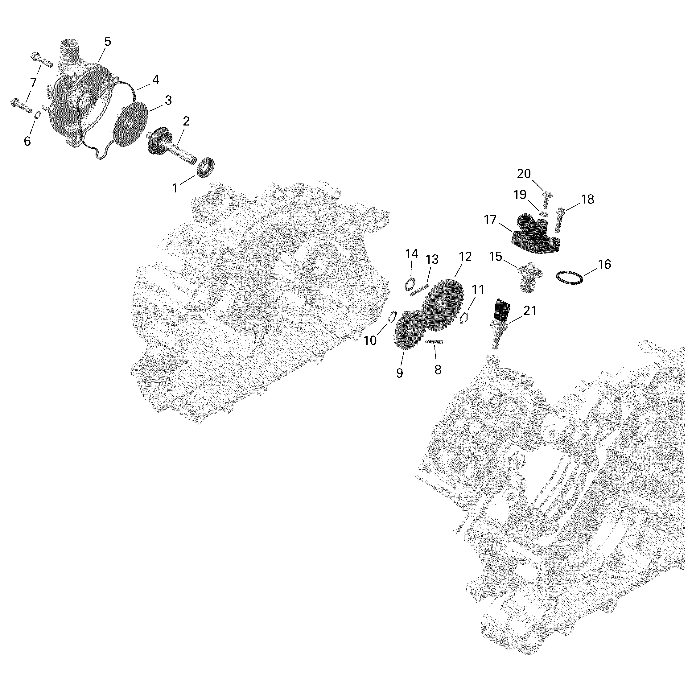 01 ROTAX REFROIDISSEMENT POUR OUTLANDER 450 EFI 6X6 STD VERT TUNDRA 2021