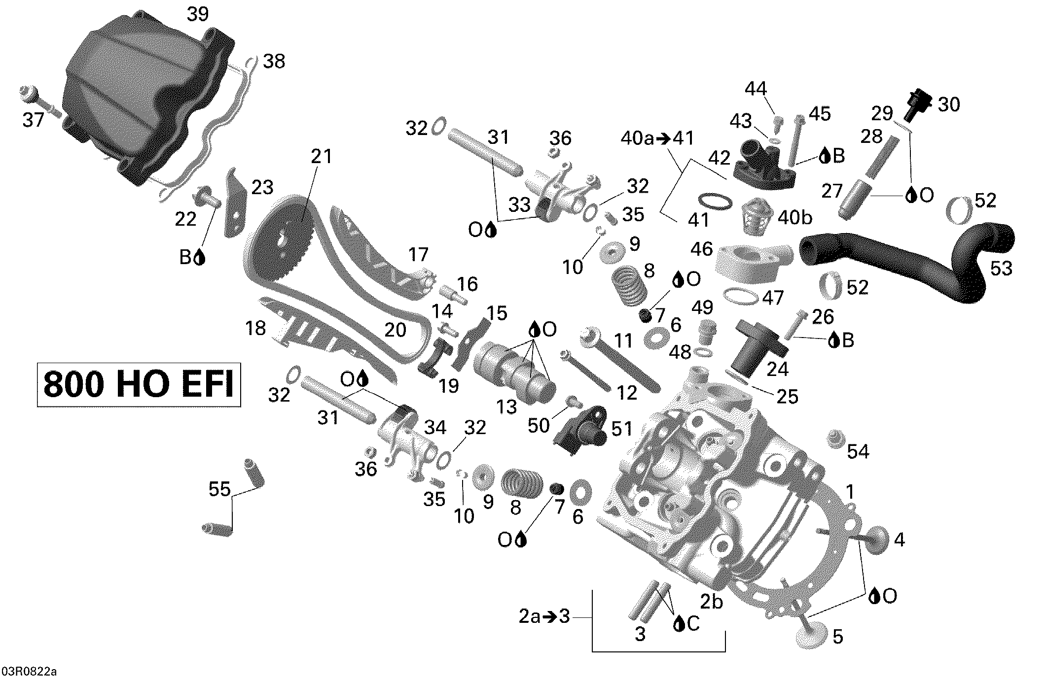 01 CULASSE AVANT POUR OUTLANDER MAX LTD 800 EFI GRIS ACIER METALLIQUE 2008