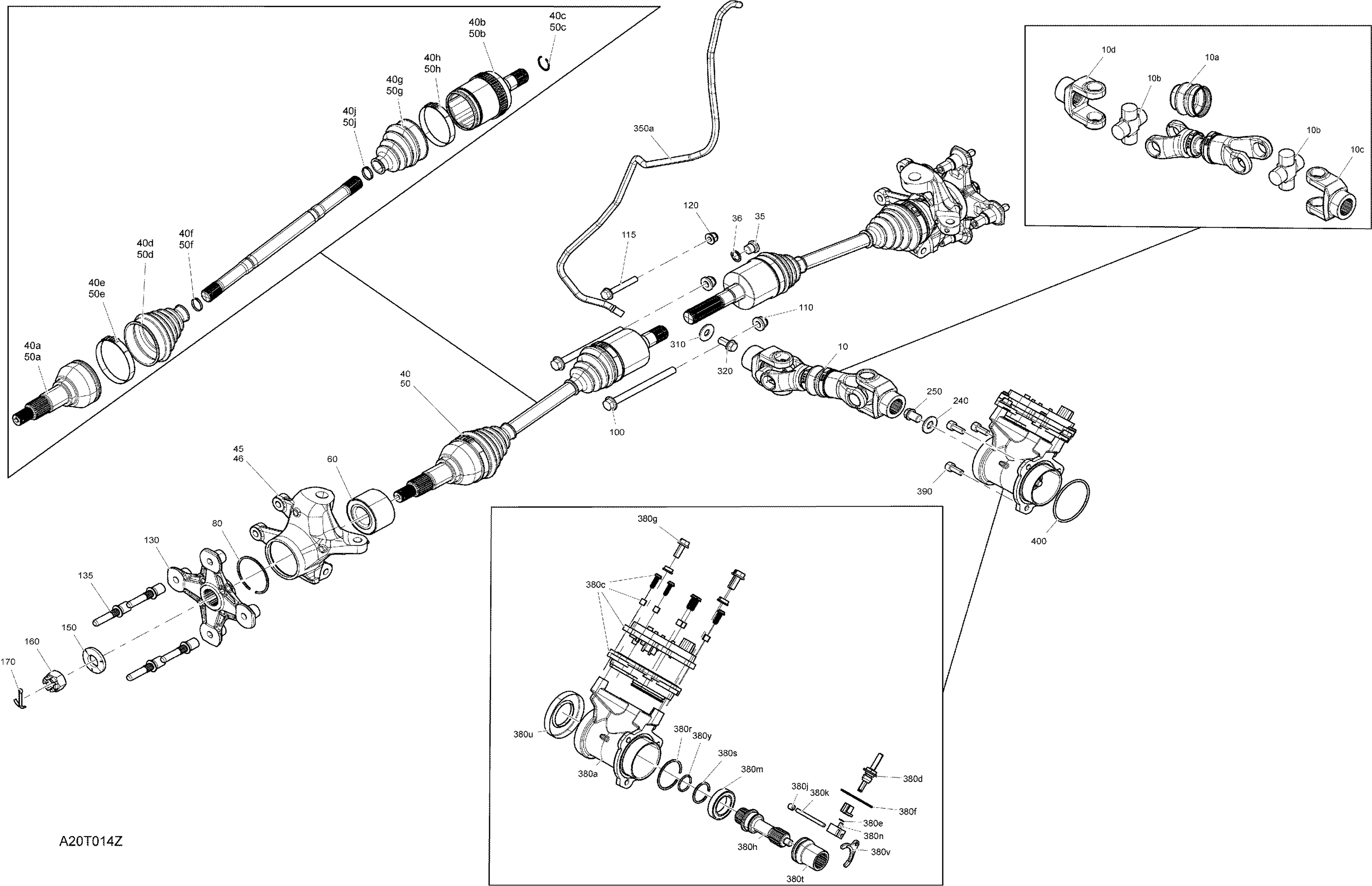 04 ENTRAINEMENT SECTION AVANT PIECES COMMUNES POUR OUTLANDER 450 EFI 6X6 STD VERT TUNDRA 2021