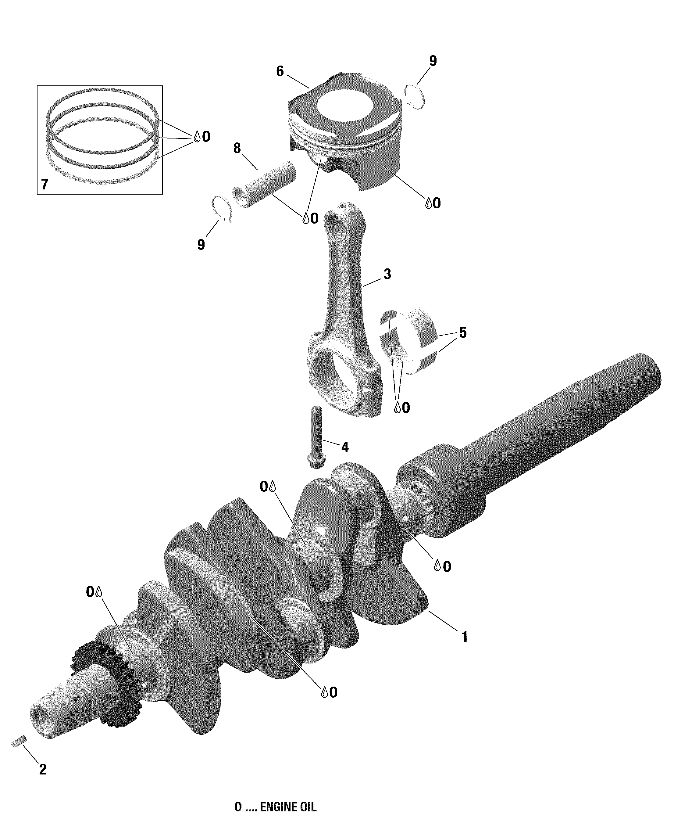01 ROTAX VILBREQUIN ET PISTONS 900 ACE POUR RYKER 900 ACE CVT 2019