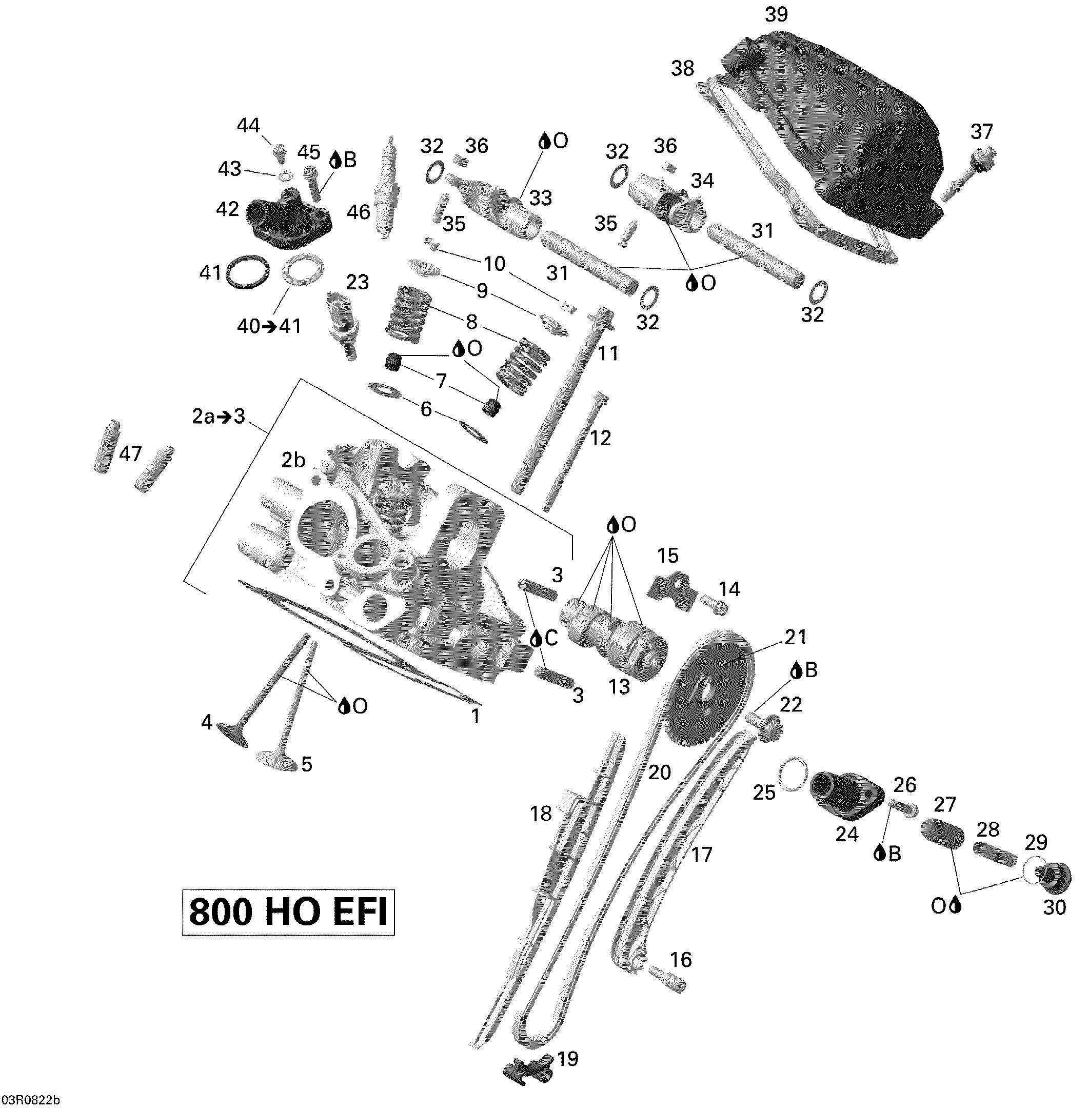 01 CULASSE ARRIERE POUR OUTLANDER MAX LTD 800 EFI GRIS ACIER METALLIQUE 2008