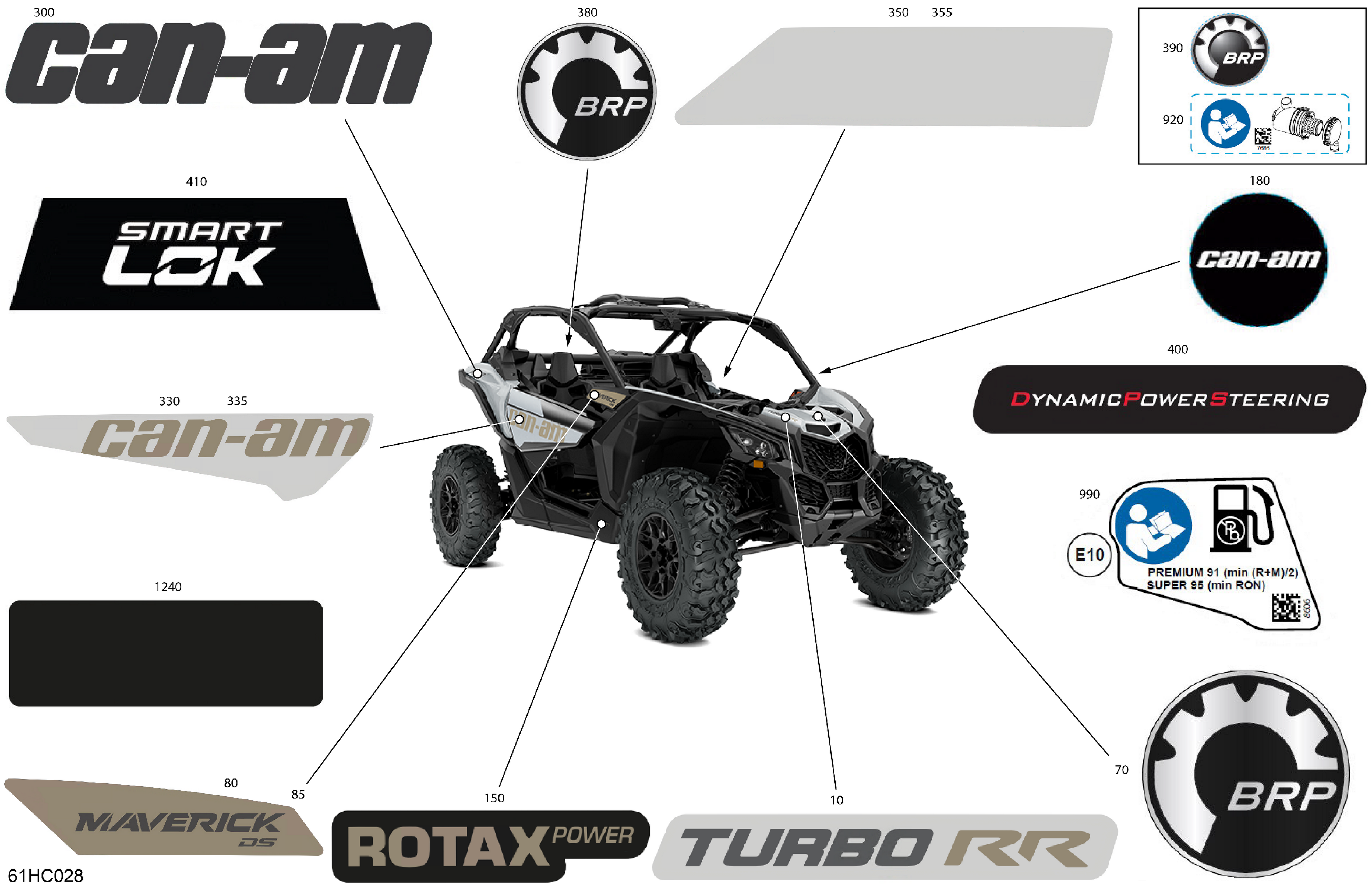 07 CARROSSERIE KITS DECOS POUR MAVERICK X3 TURBO RR DS CATALYST GRAY EPANO 2023