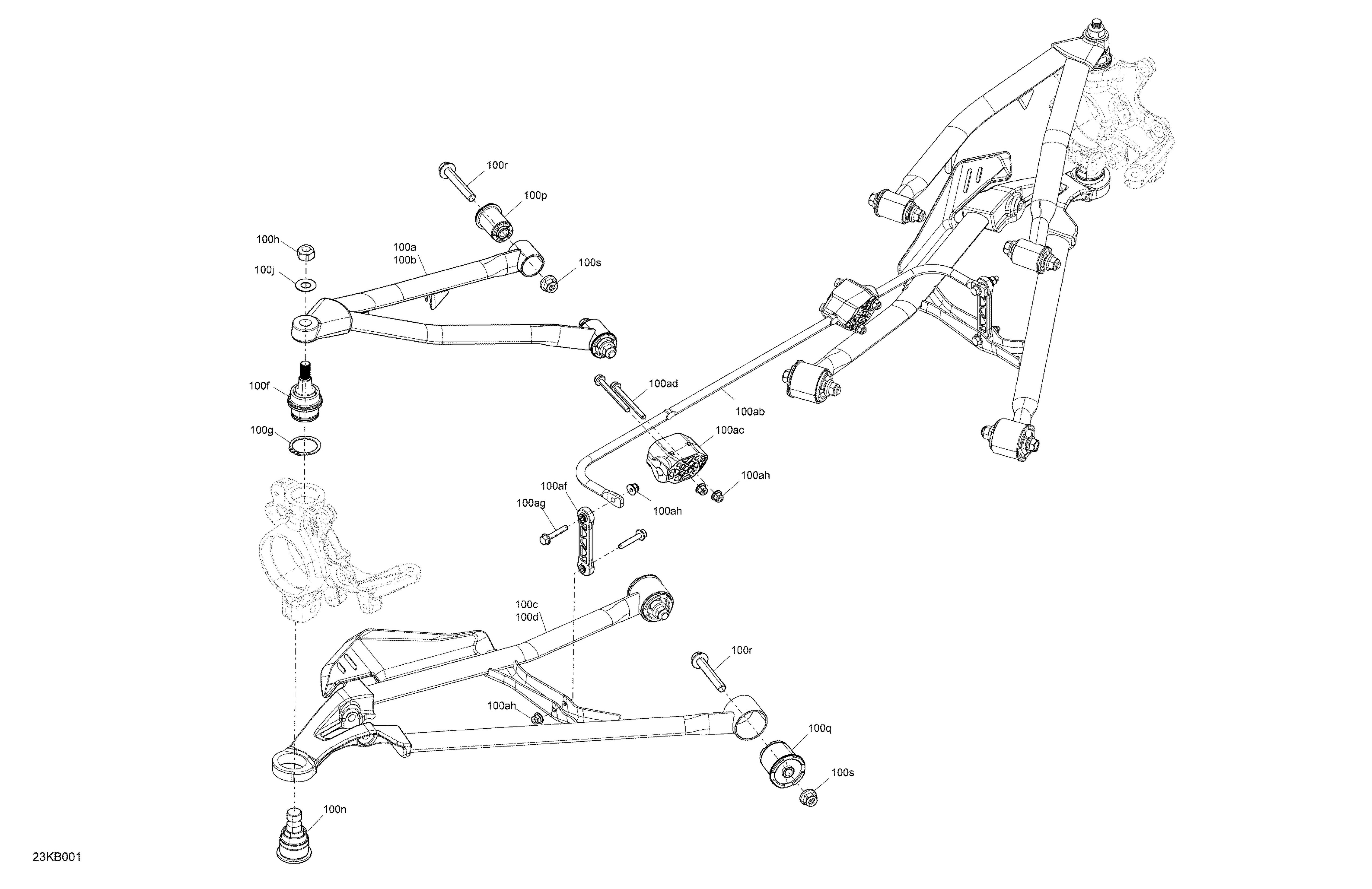 05 SUSPENSION AVANT POUR RYKER RALLY 900 ACE CVT 2022