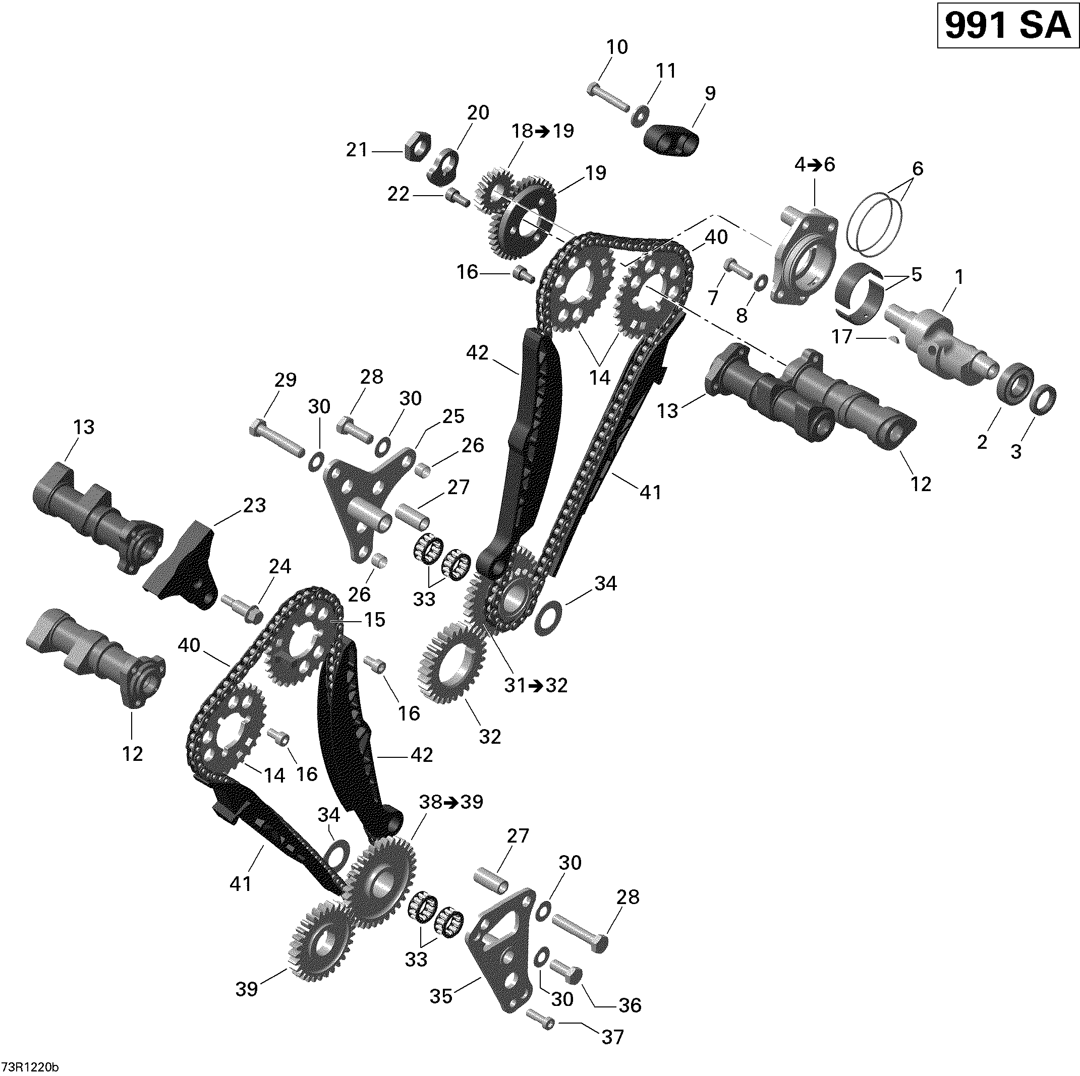 01 ENTRAINEMENT DE SOUPAPES POUR SPYDER RS S SE5 CAN AM REDSATIN BLACK 2012
