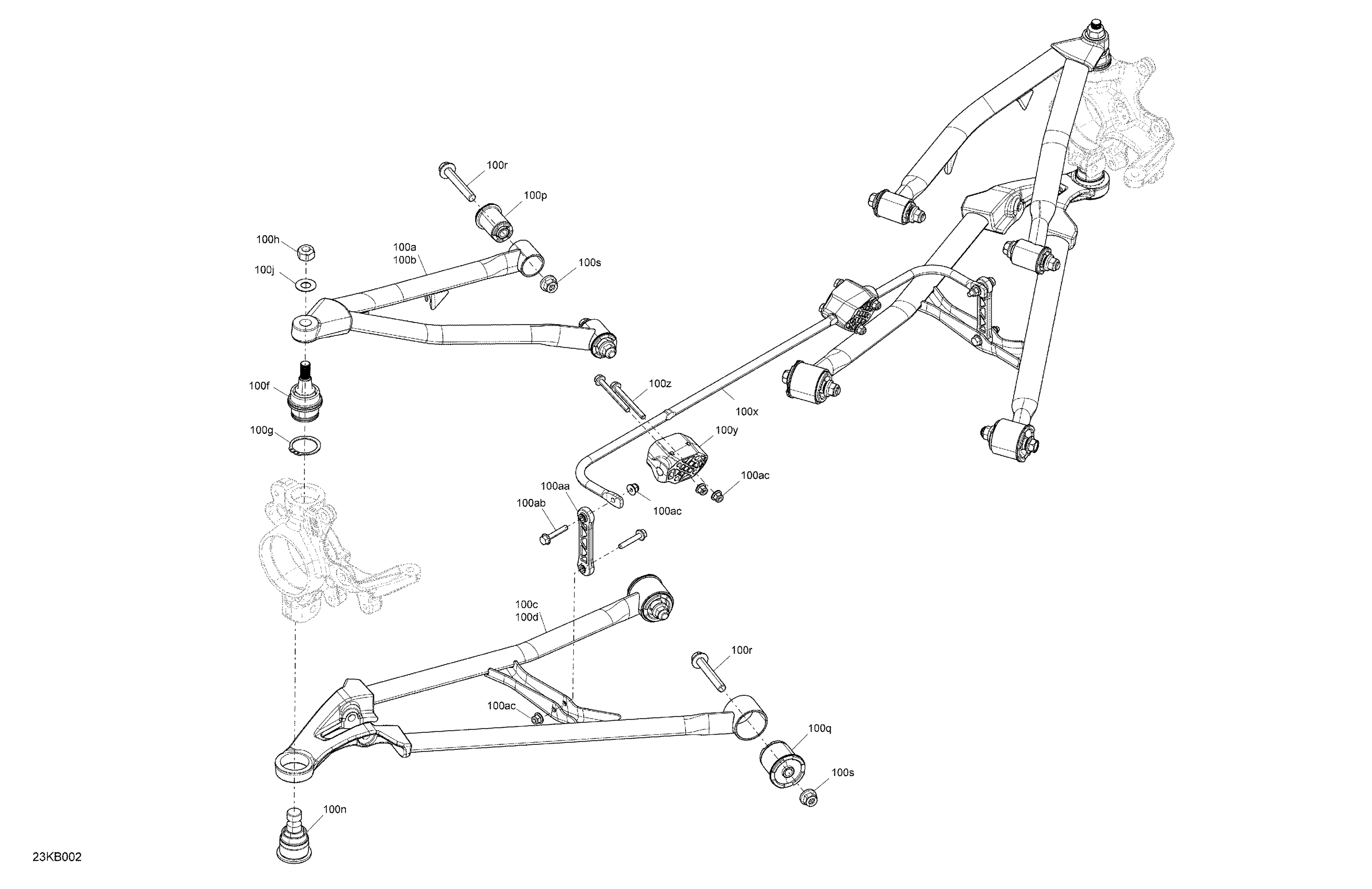 05 SUSPENSION AVANT POUR RYKER 600 ACE CVT 2022