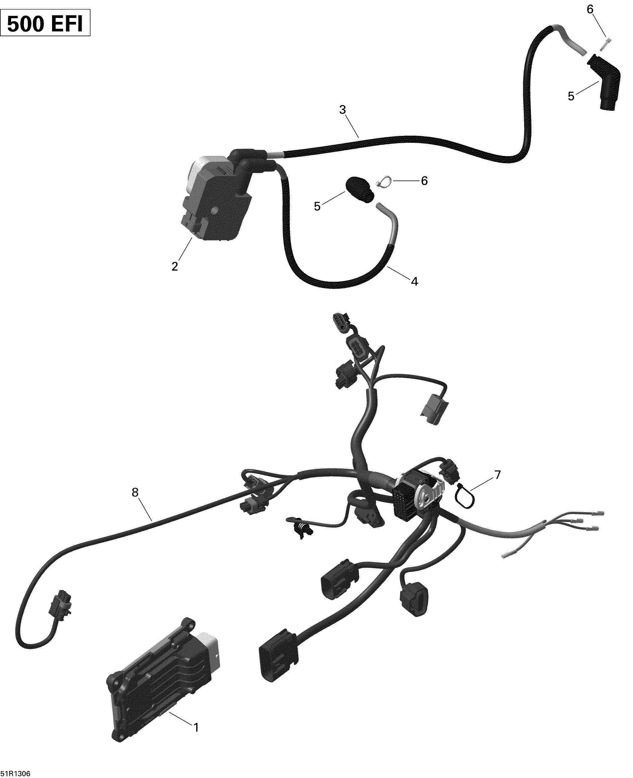 10 CABLAGE MOTEUR ET MODULE ELECTRONIQUE POUR OUTLANDER DPS JAUNE 2013