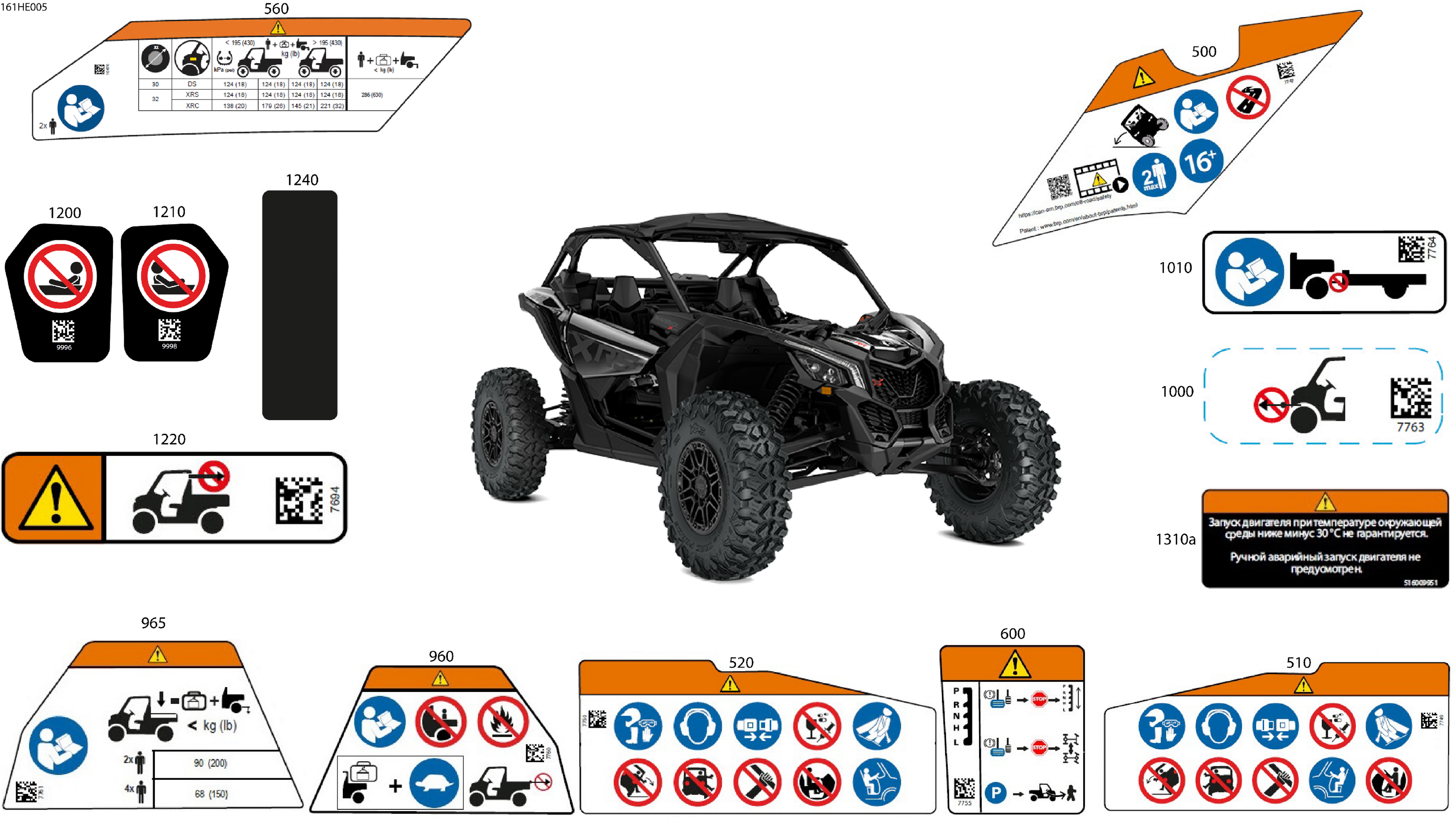 07 CARROSSERIE AUTOCOLLANTS DAVERTISSEMENT POUR MAVERICK TURBO RR DS SCANDI BLUE 2025