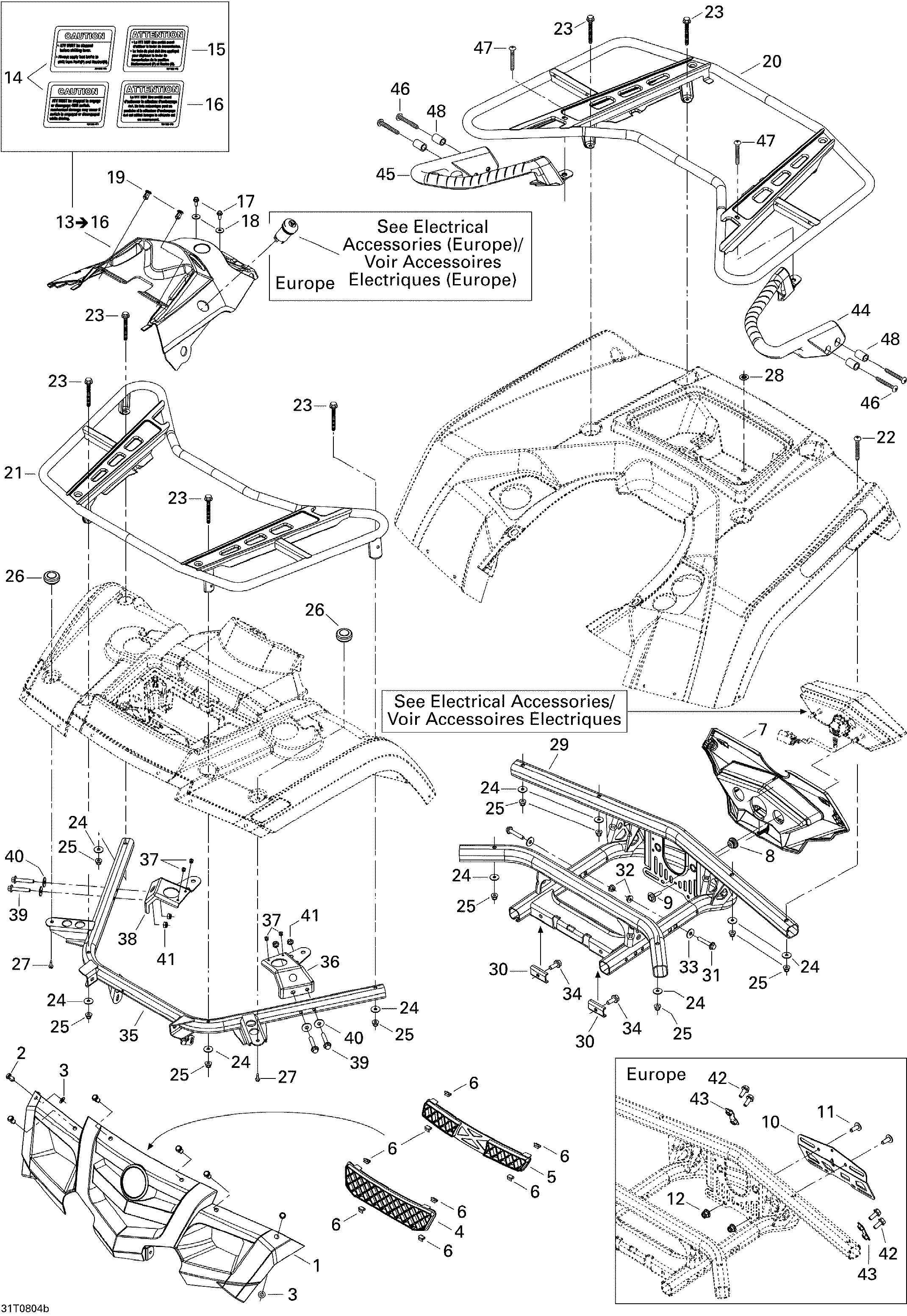09 CARROSSERIE ET ACCESSOIRES 2 POUR OUTLANDER MAX STD 400HO ROUGE VIPERE 2008