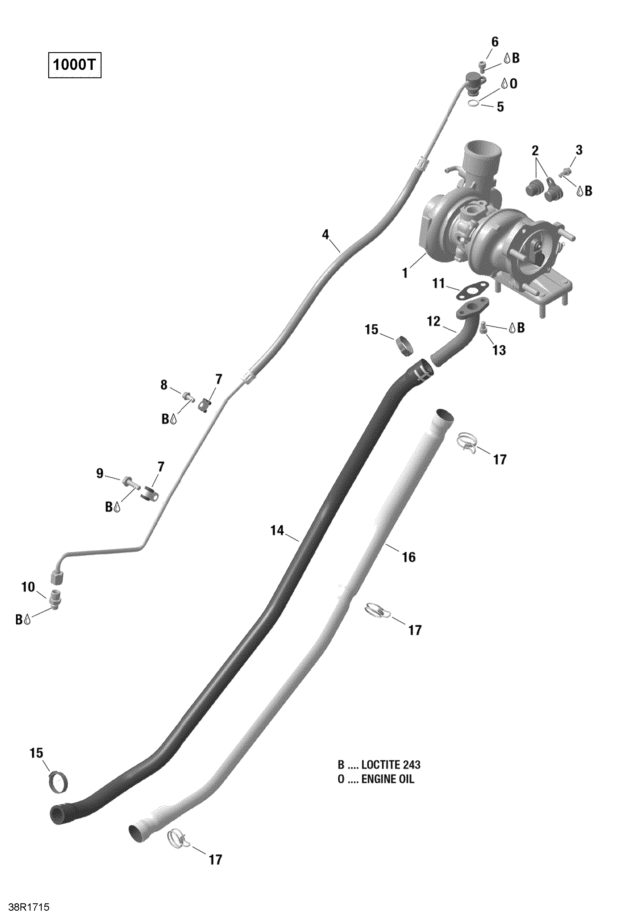 01 TURBOCOMPRESSEUR POUR MAVERICK DPS 1000R EFI ROUGE CAN AM 2016