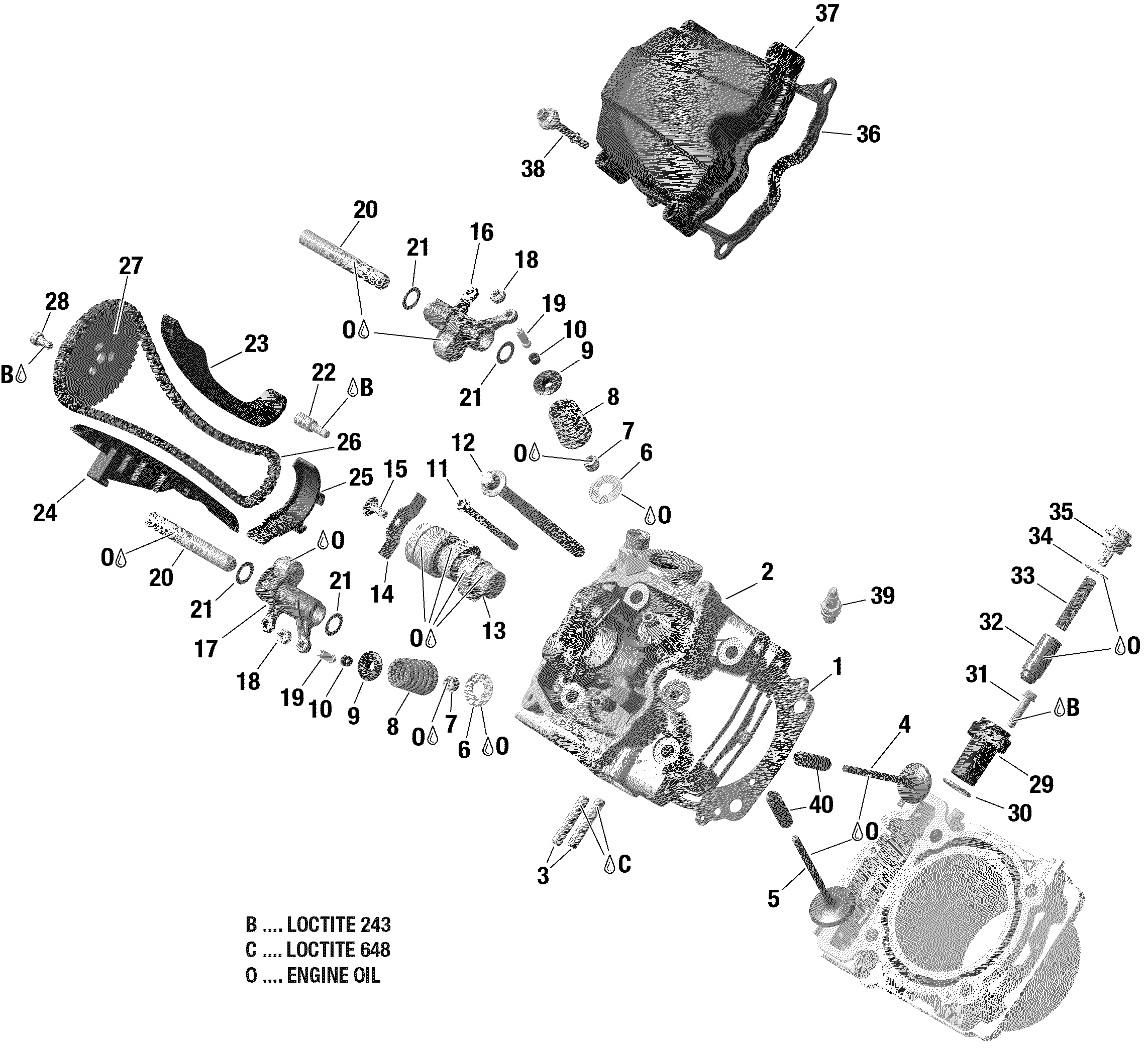 01 ROTAX CULASSE AVANT POUR OUTLANDER 1000R EFI DPS GRIS GRANITE 2021